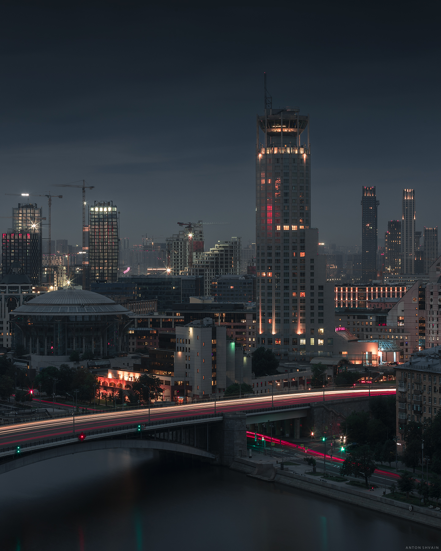 Night on the town - My, The photo, Landscape, Town, Moscow, Skyscrapers, Cities of Russia, City walk, Urban environment, Night