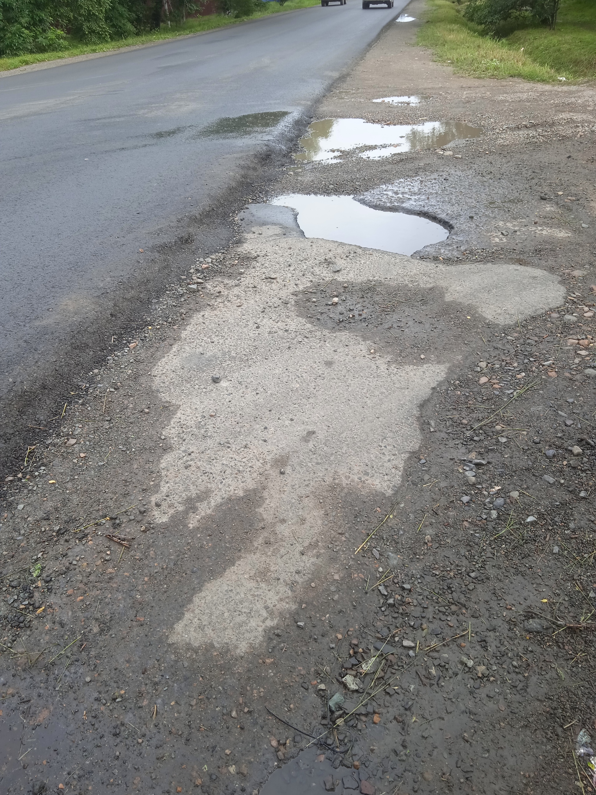 Continuation of the post “Road hand-assers are burning” - My, Russian roads, Road repair, Primorsky Krai, Negative, Reply to post, Longpost, And so it will do, The photo