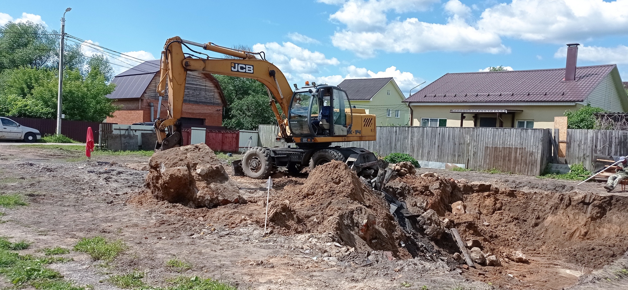 Pit - My, Building, Home construction, Trench, Longpost