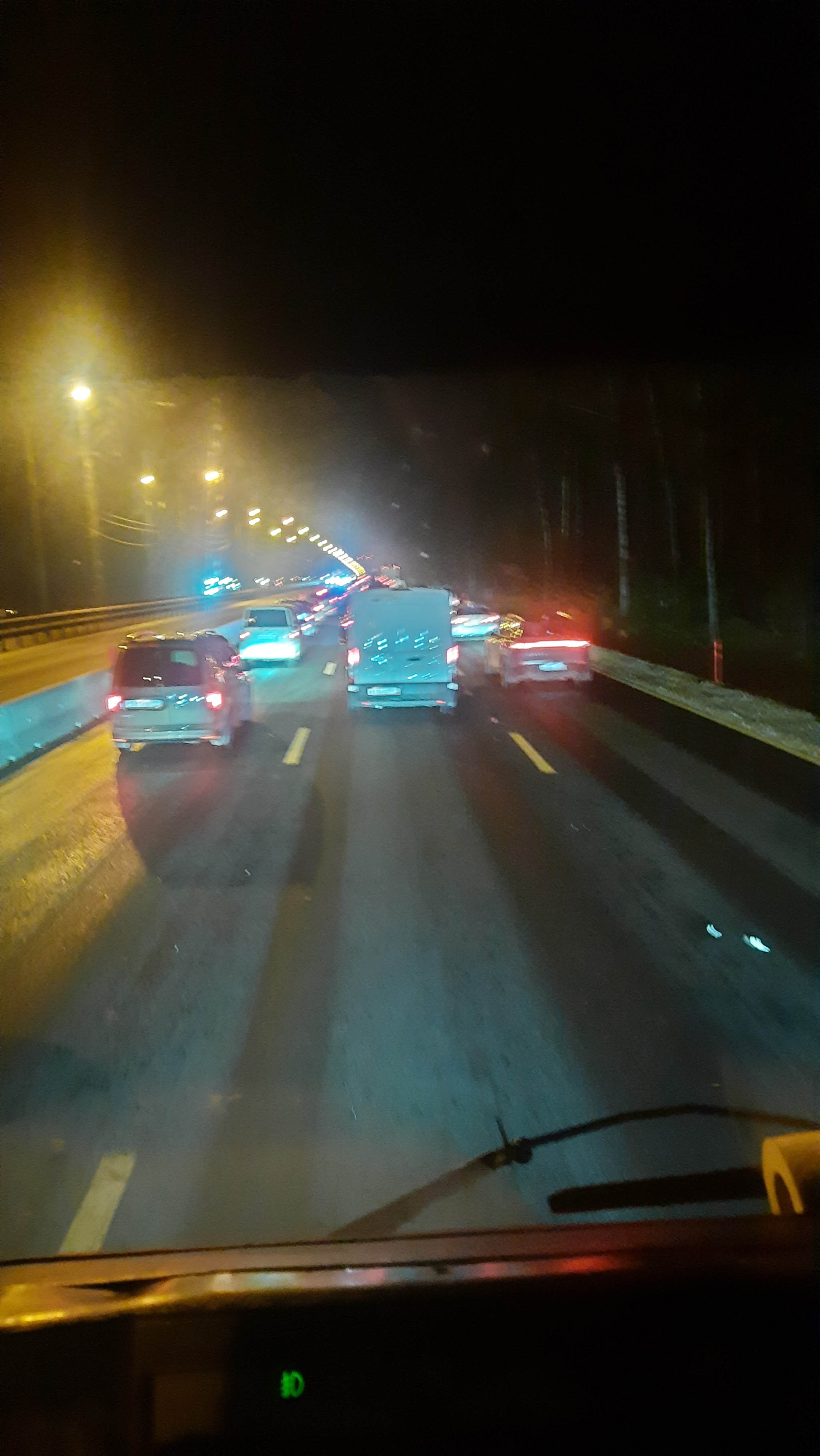 It's beautiful to be stuck in traffic at night - My, Traffic jams, Moscow region, Work days, Night city