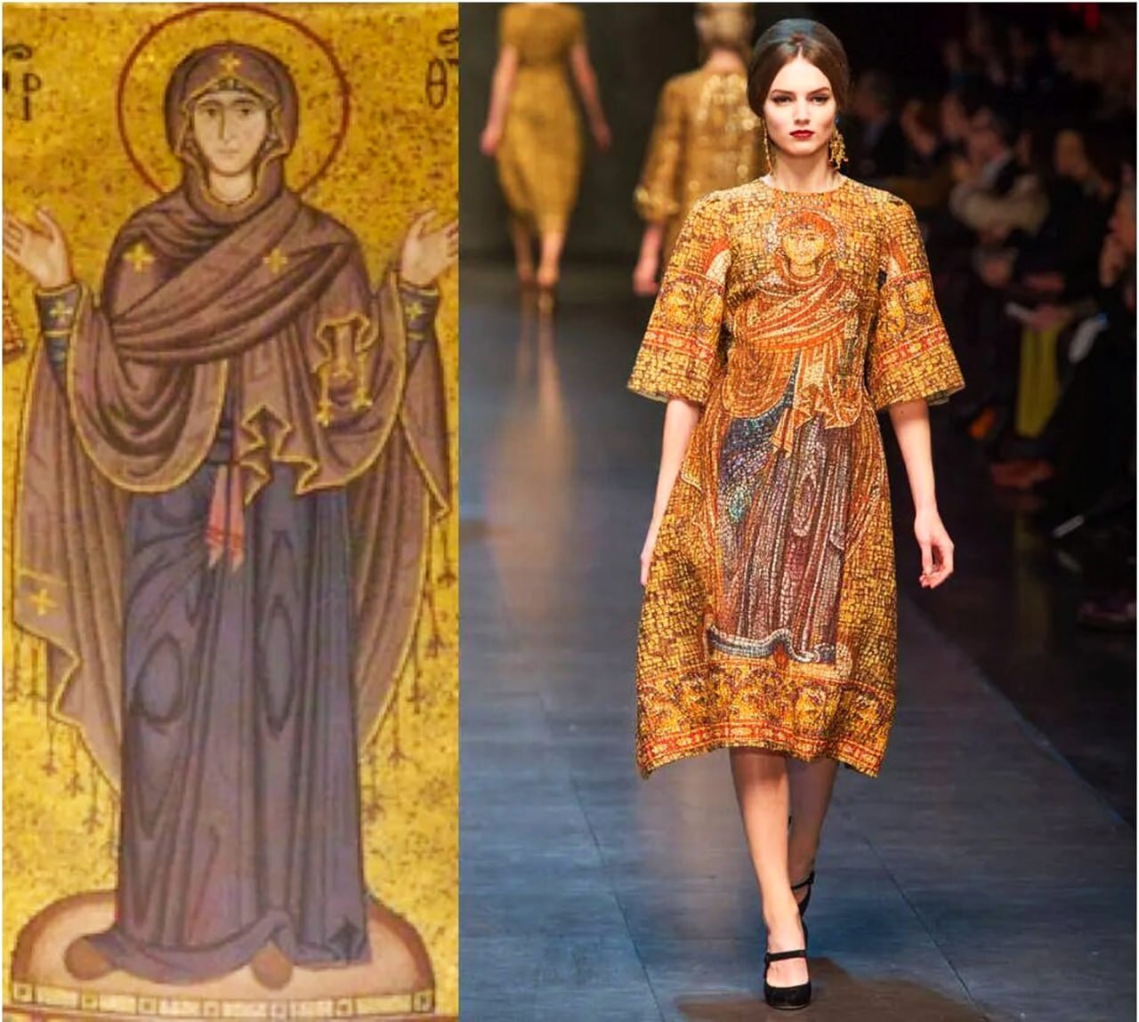 “Byzantine collection” Dolce & Gabbana, autumn-winter 2013/14 - Museum, beauty, Fashion, Style, Byzantium, Telegram (link), Longpost