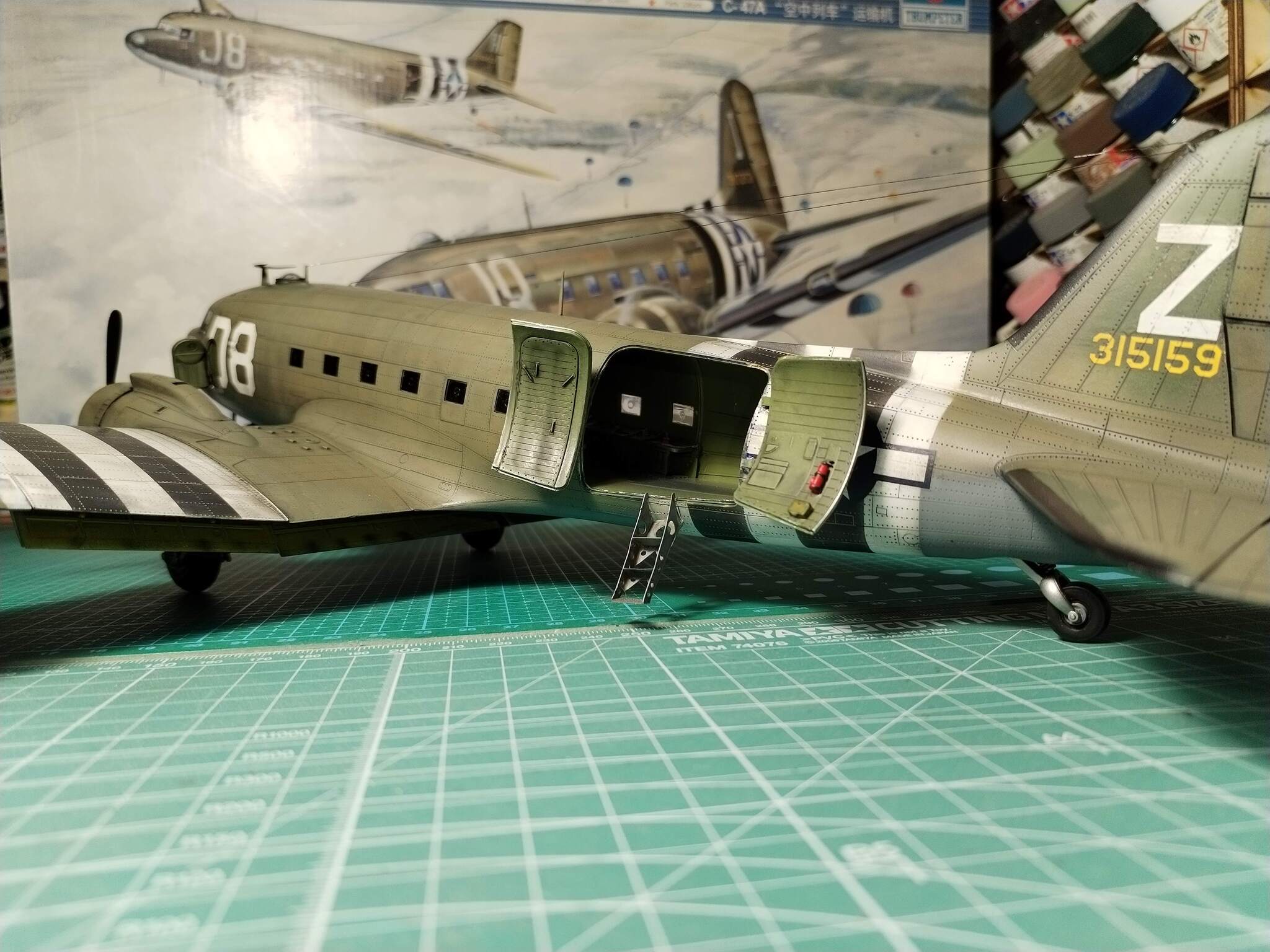 Skytrain Douglas C-47  1/48  Trumpeter - My, Collecting, Stand modeling, Modeling, The Second World War, day d, Longpost