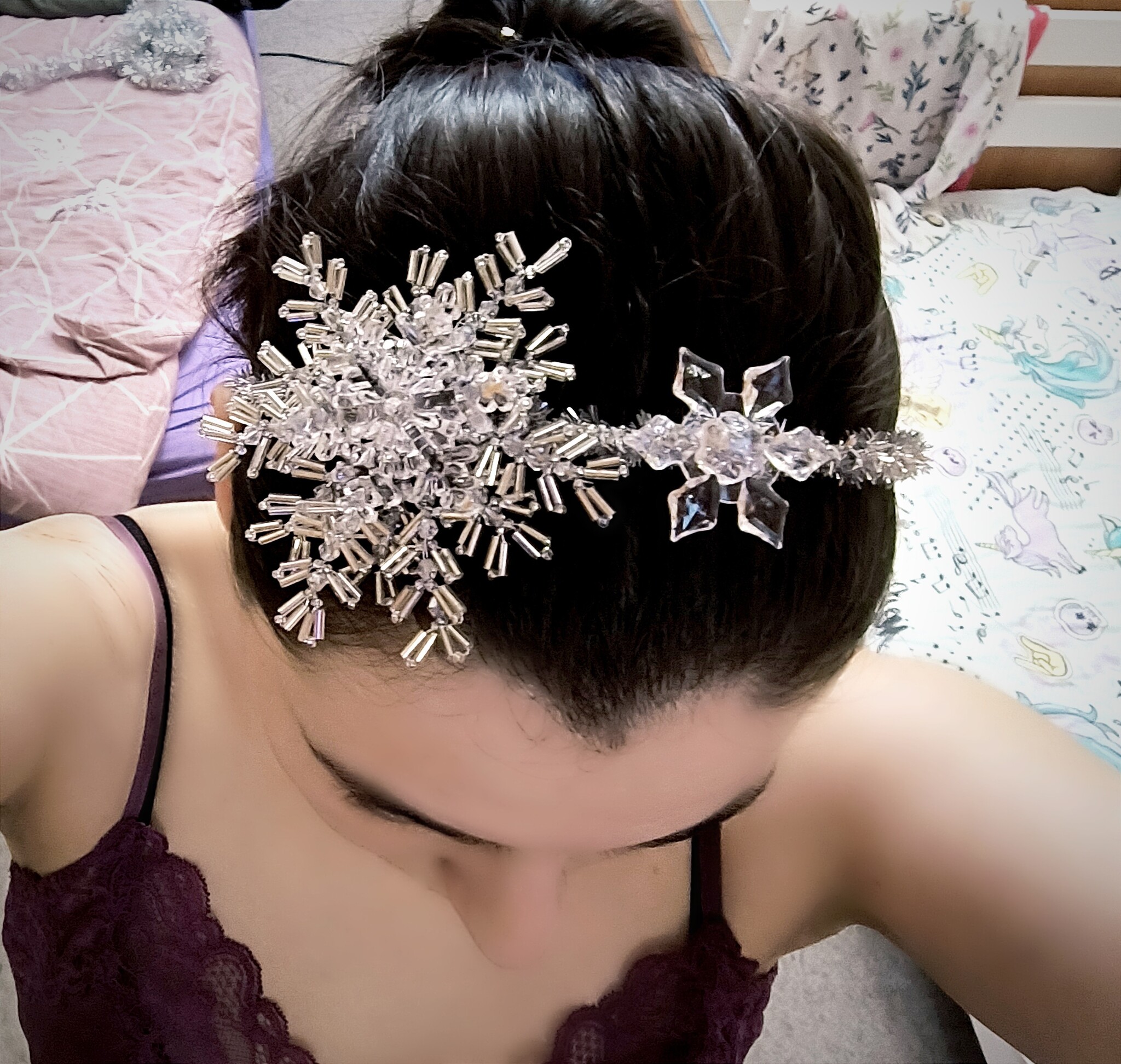 New Year) I had as much fun as I could) snowflakes, Christmas tree, balls) - My, Beads, New Year, Snowflake, Longpost