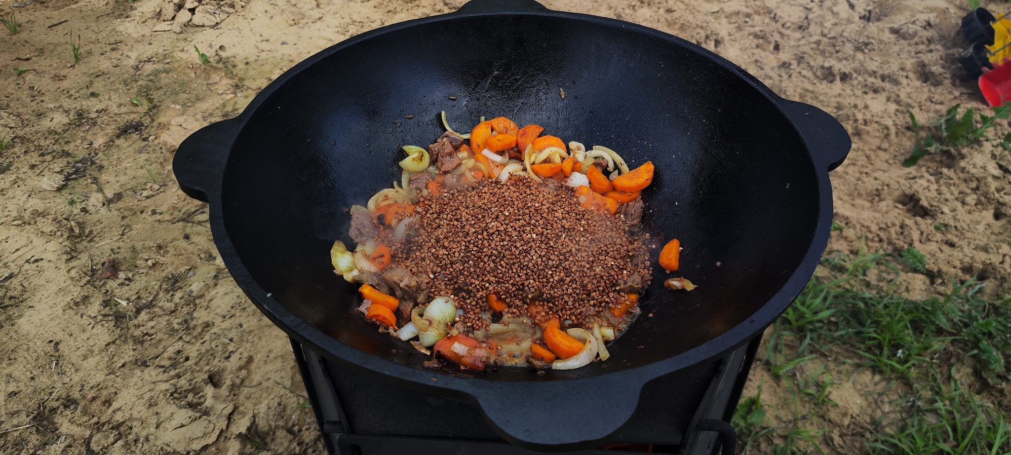 Lamp khryuchevo: buckwheat with stew! - My, Dish, Cooking, Men's cooking, Preparation, Recipe, Ingredients, Longpost