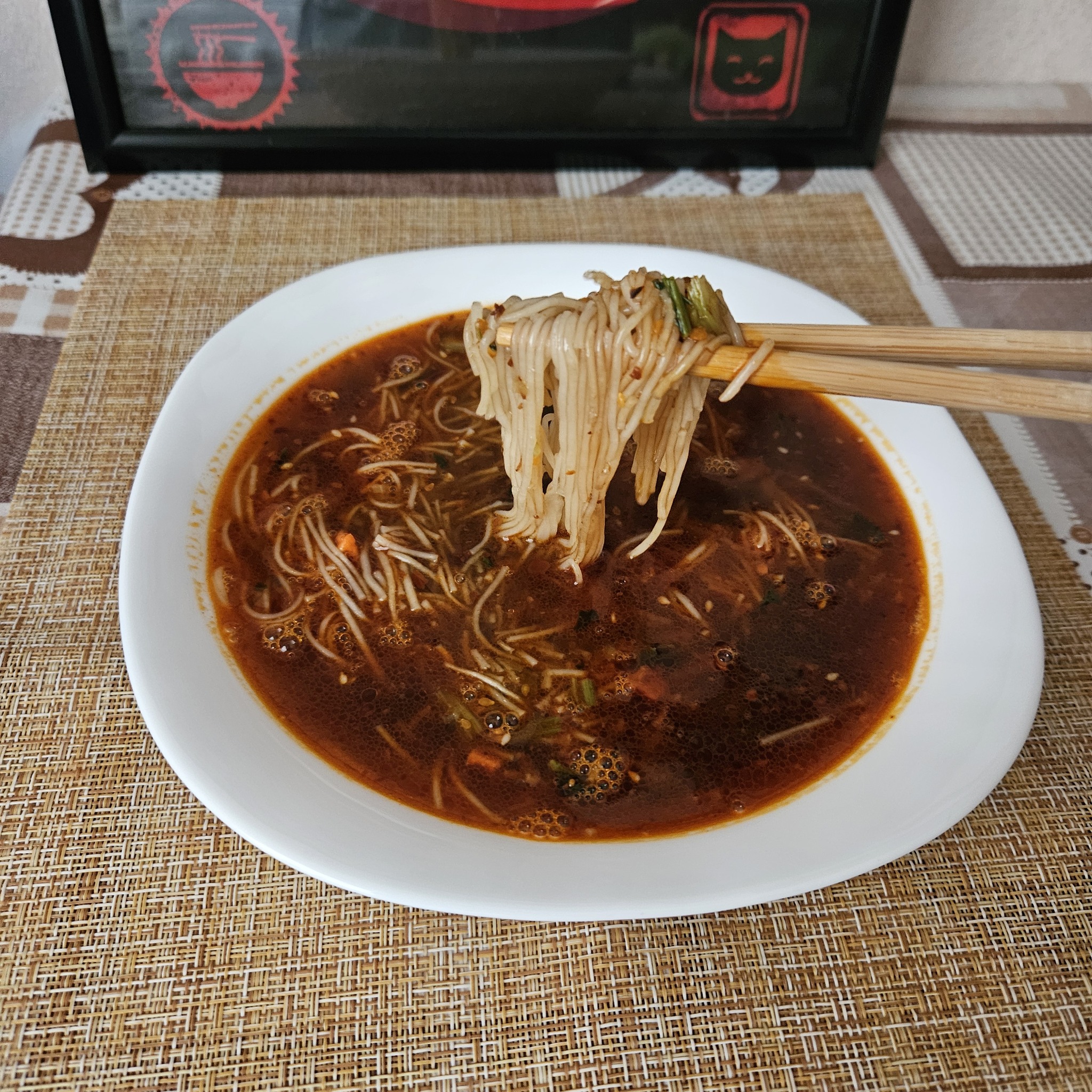 Henan Chilli Oil Sesame Peanut Butter Noodle Soup - My, Doshirakology, Noodles, Food, Food Review, Beachpacket, Longpost