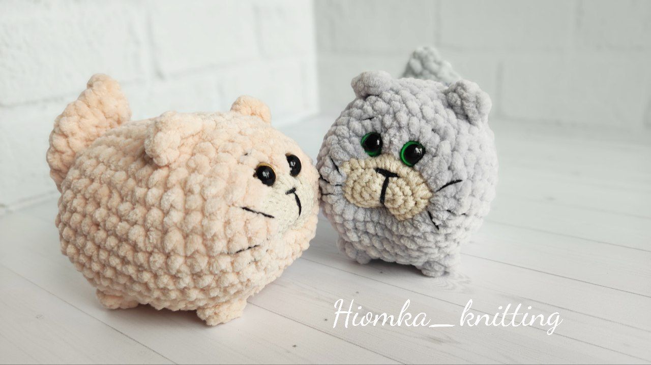 Little plush kittens - My, Knitting, Crochet, Plush Toys, Plush yarn, Knitted toys, Kittens, Longpost