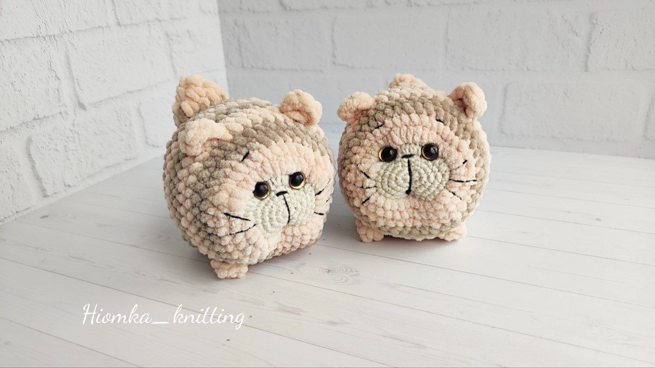 Little plush kittens - My, Knitting, Crochet, Plush Toys, Plush yarn, Knitted toys, Kittens, Longpost