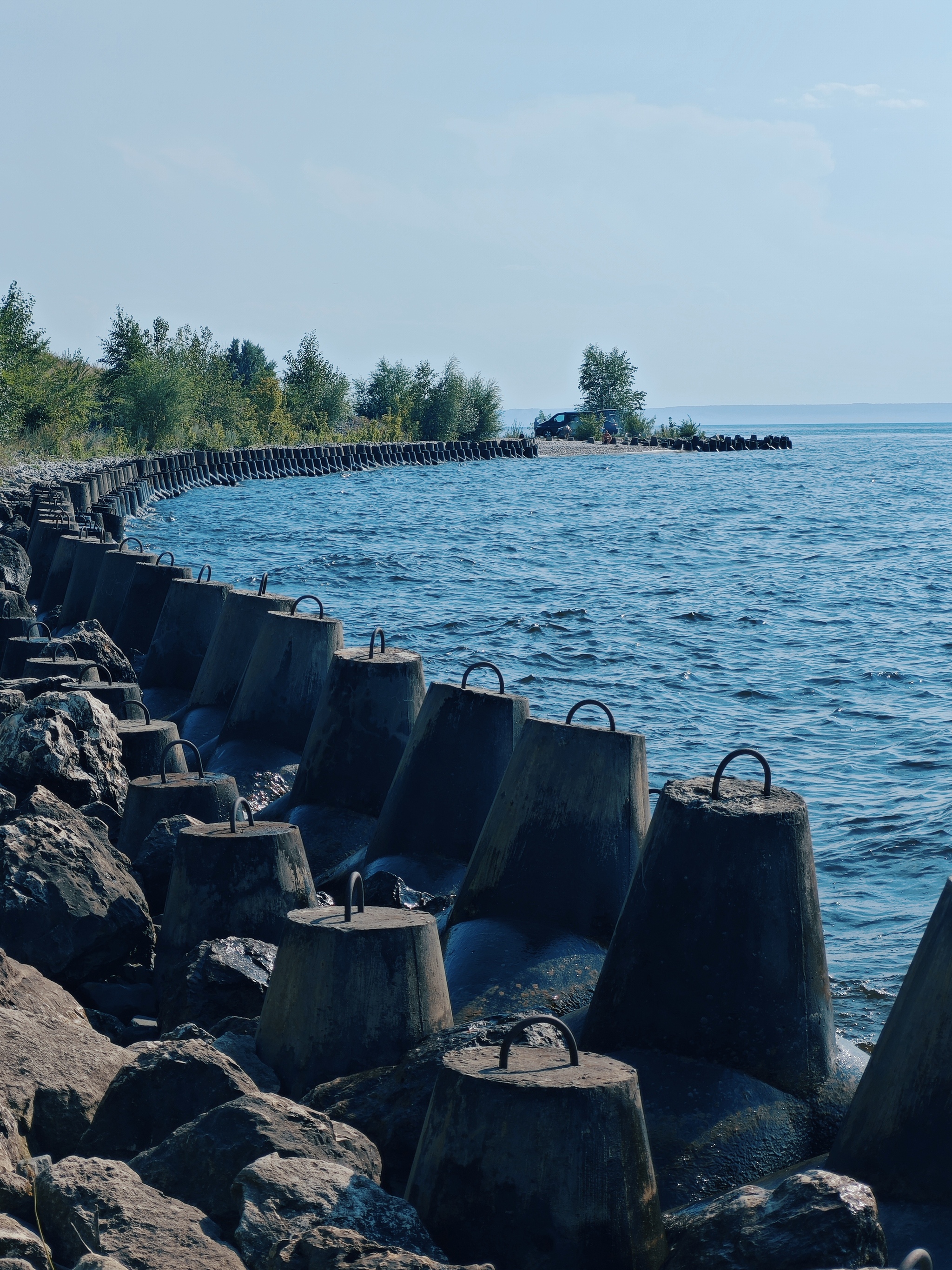 Volga river - My, Volga river, The photo, Mobile photography, Breakwater, River, Summer, Tolyatti, Longpost