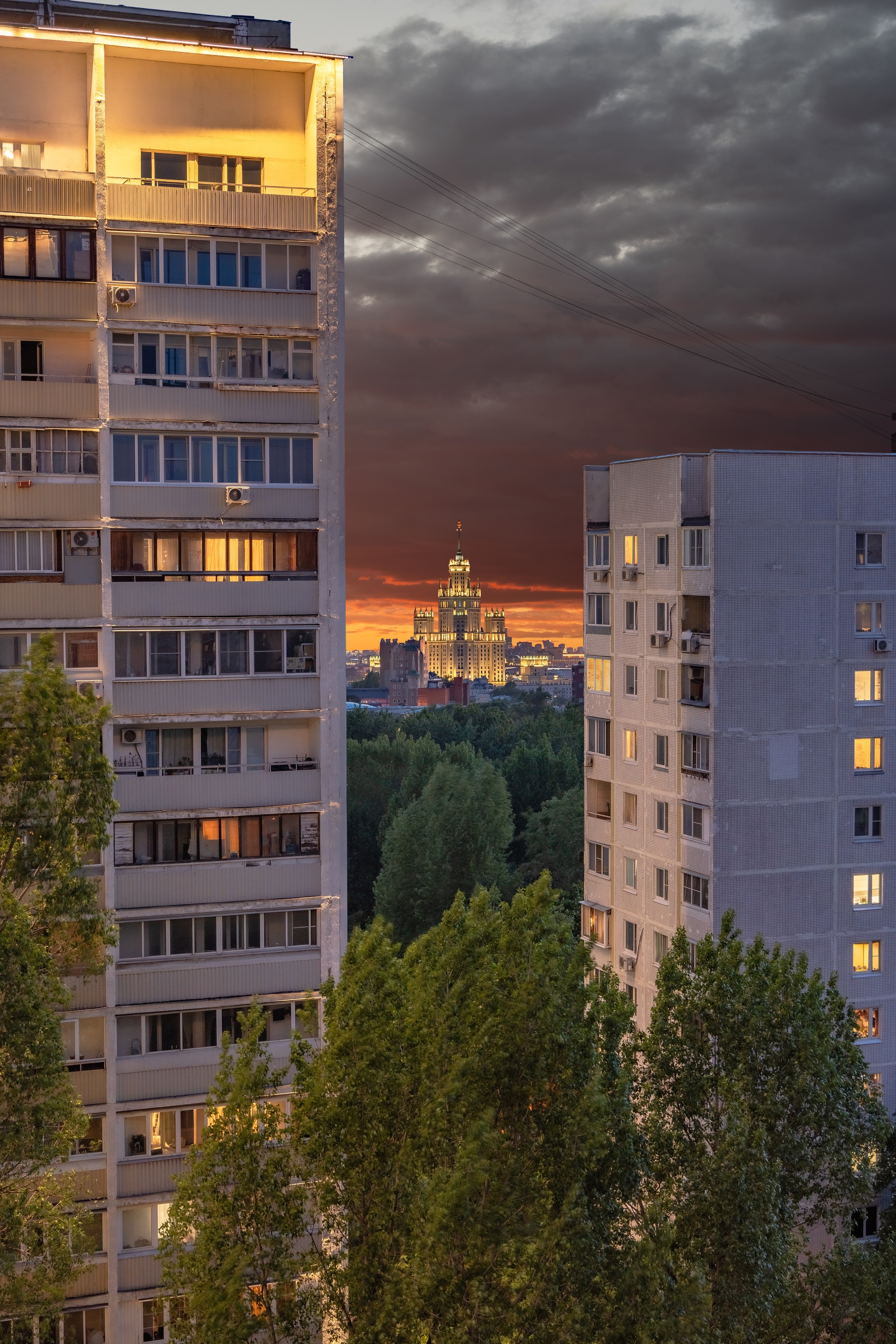 Про закат после дождя - Моё, Фотография, Архитектура, Москва, Город, Красота, Закат