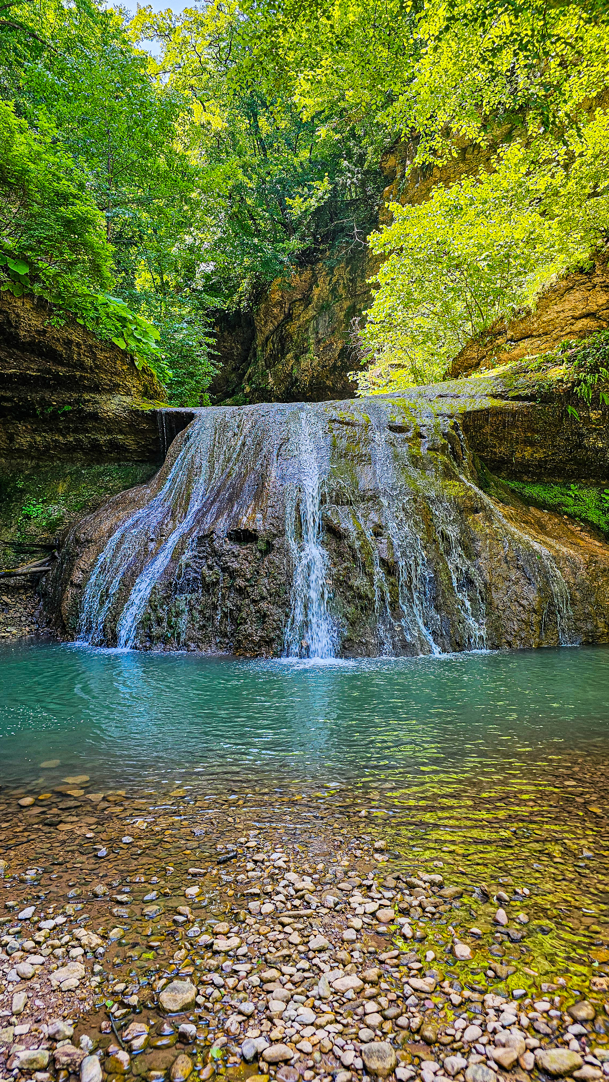 A piece of vacation - My, Waterfall, River, Forest, The mountains, Caucasus, Republic of Adygea, Water, Mobile photography, Longpost