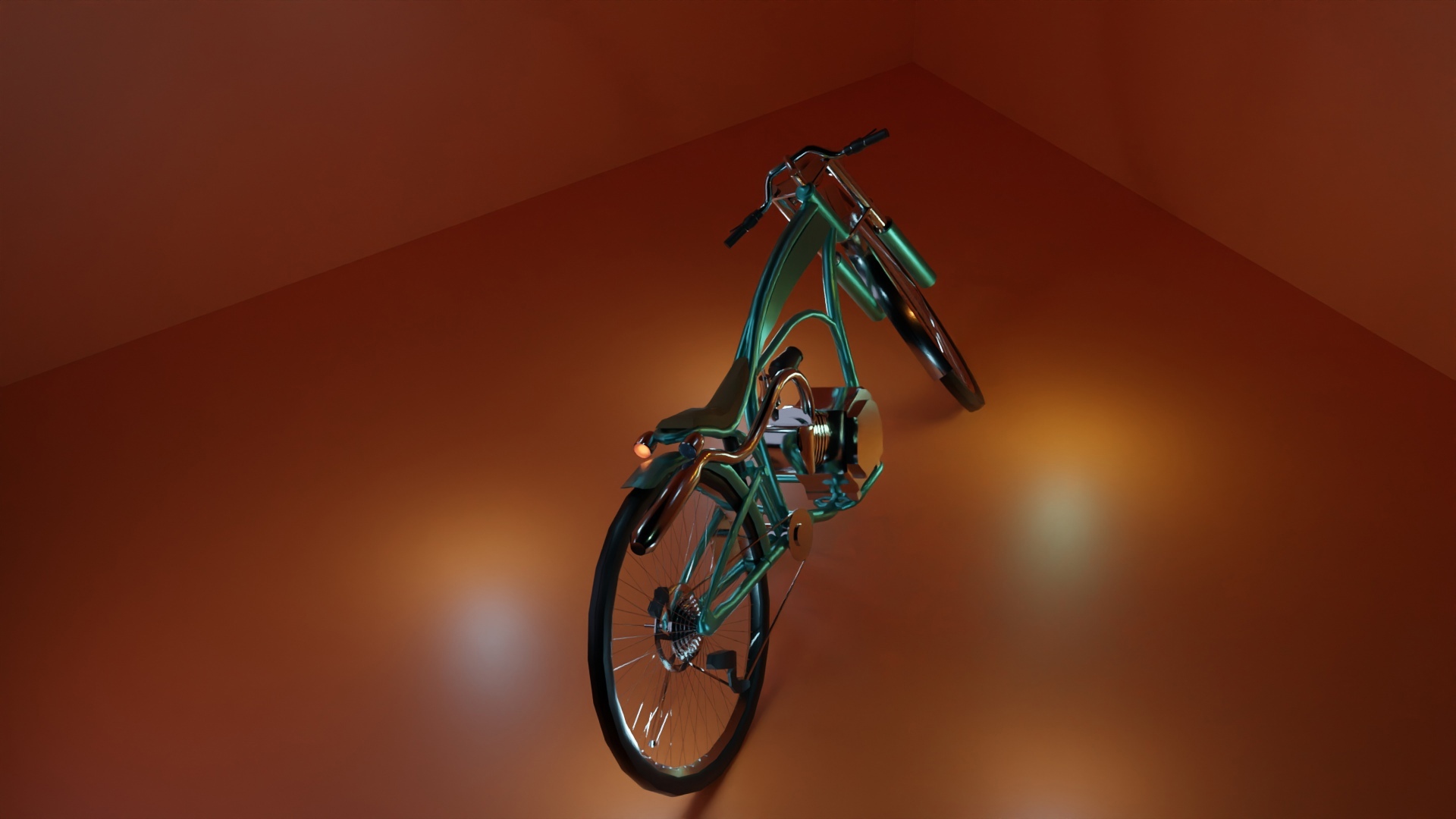 The fastest Chinese - My, 3D modeling, Moped, Design, Blender, Homemade, Longpost