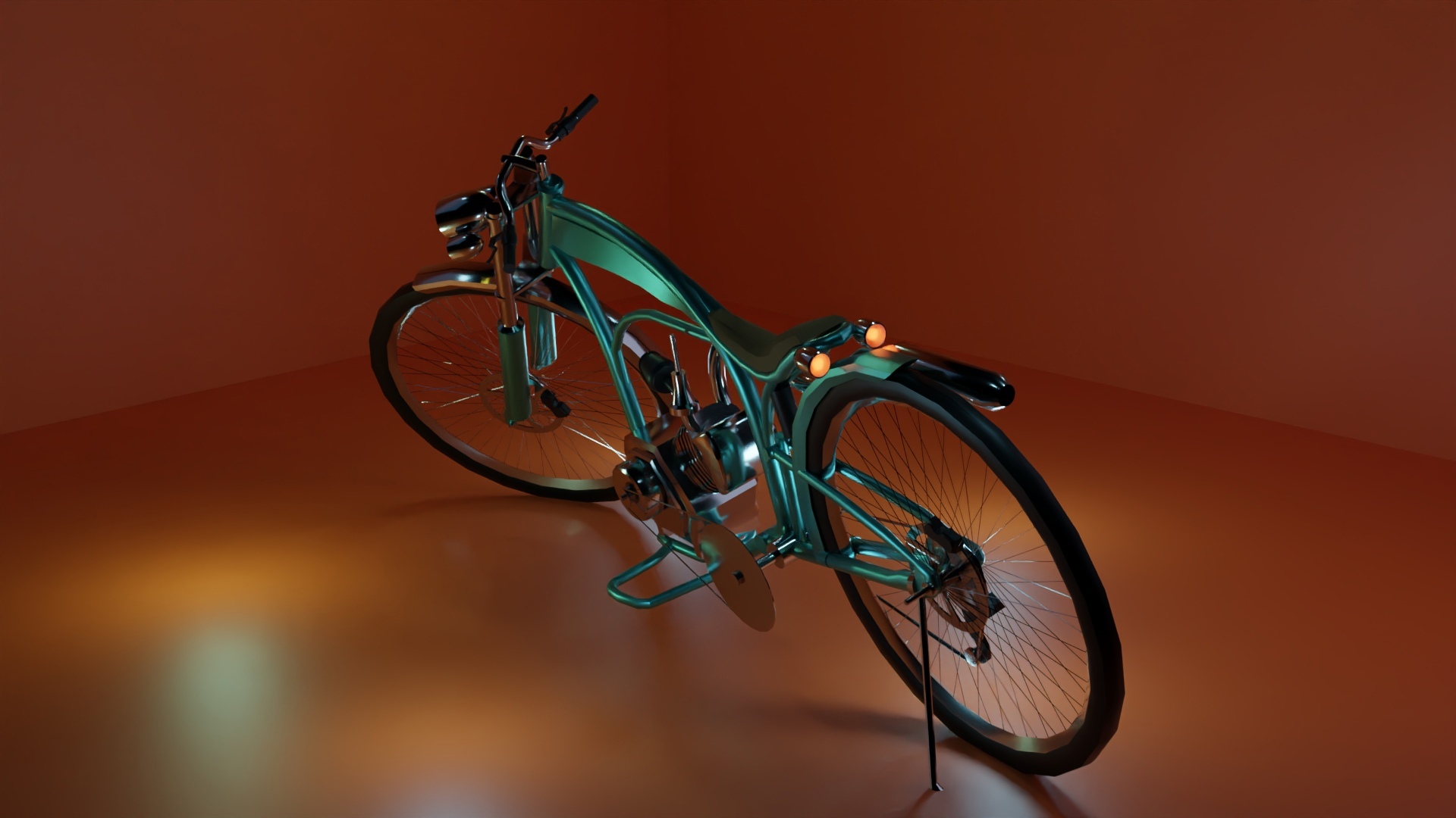 The fastest Chinese - My, 3D modeling, Moped, Design, Blender, Homemade, Longpost