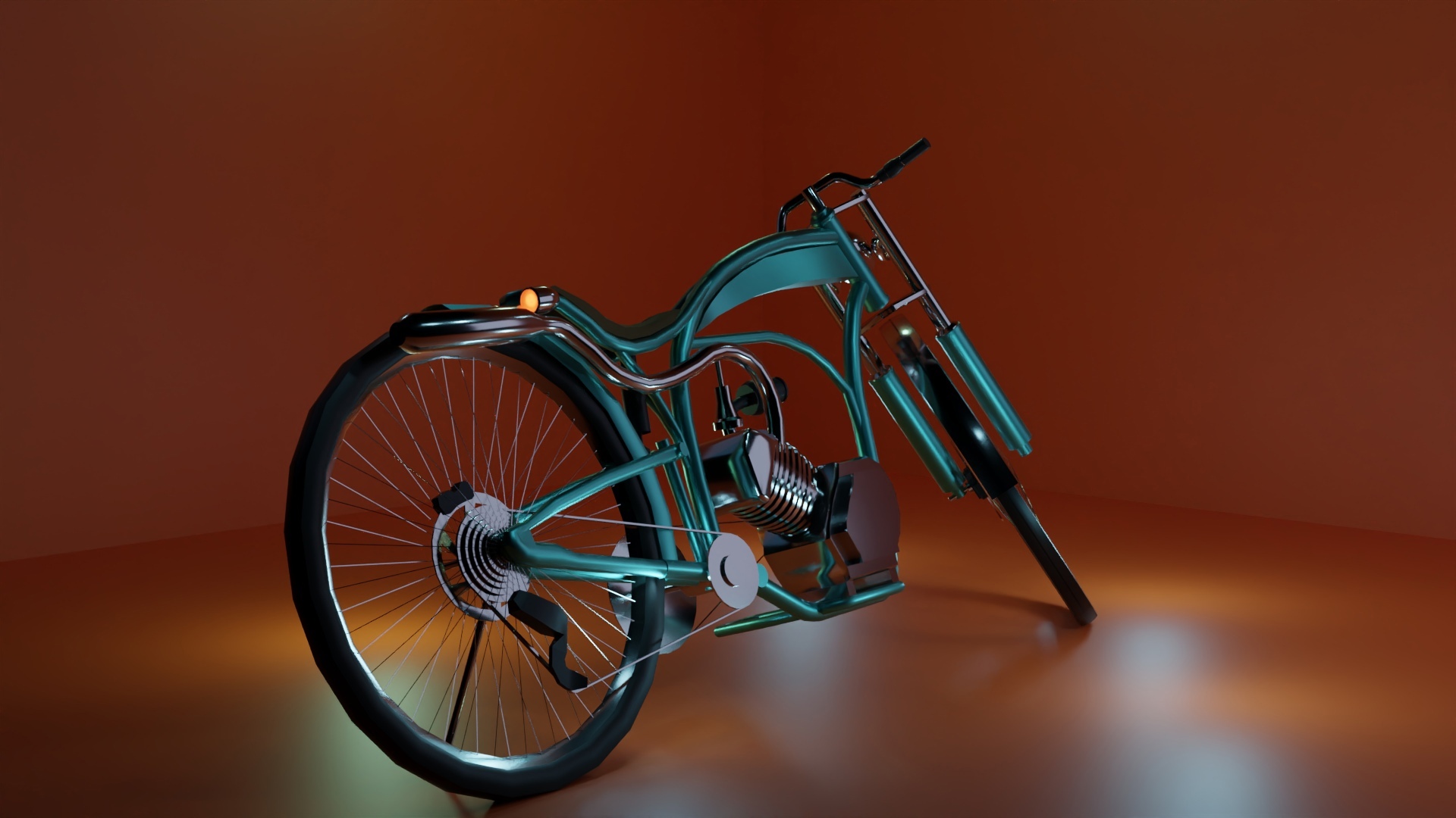 The fastest Chinese - My, 3D modeling, Moped, Design, Blender, Homemade, Longpost