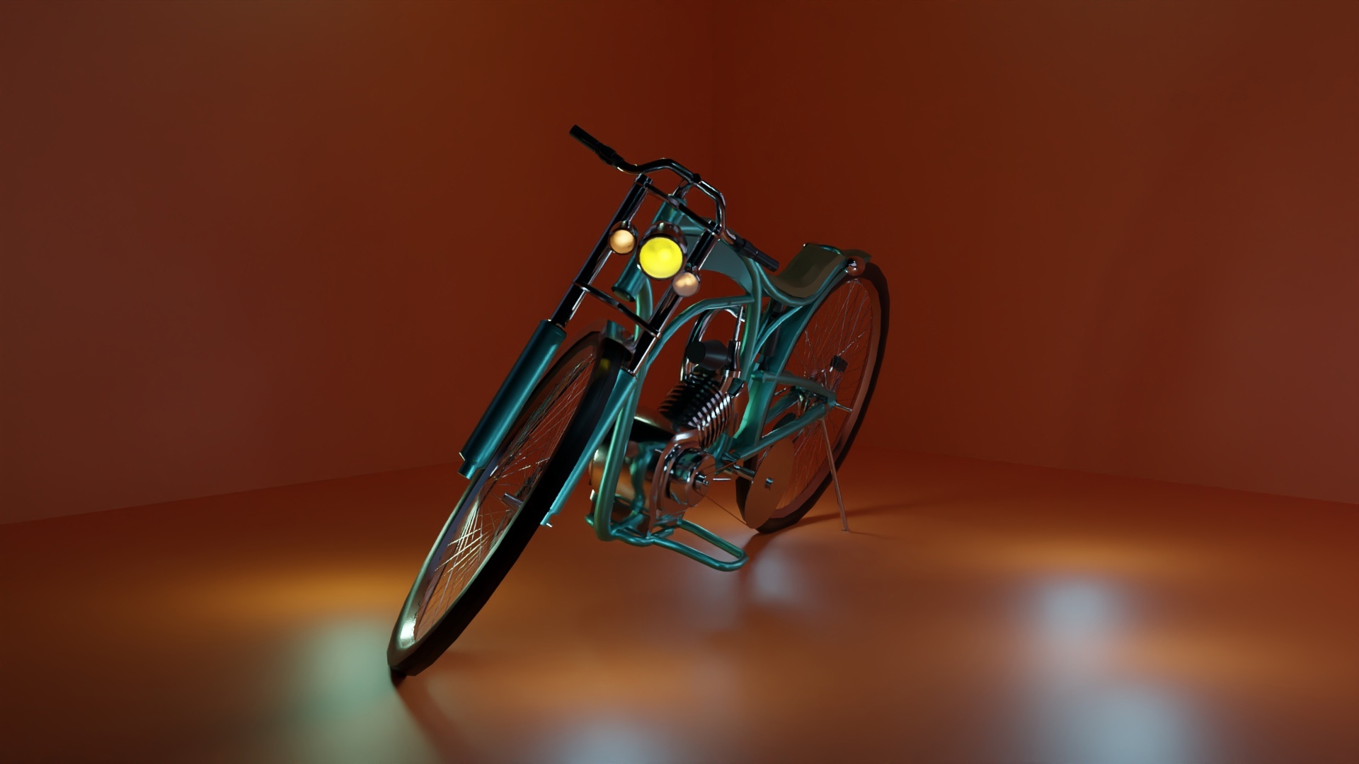 The fastest Chinese - My, 3D modeling, Moped, Design, Blender, Homemade, Longpost