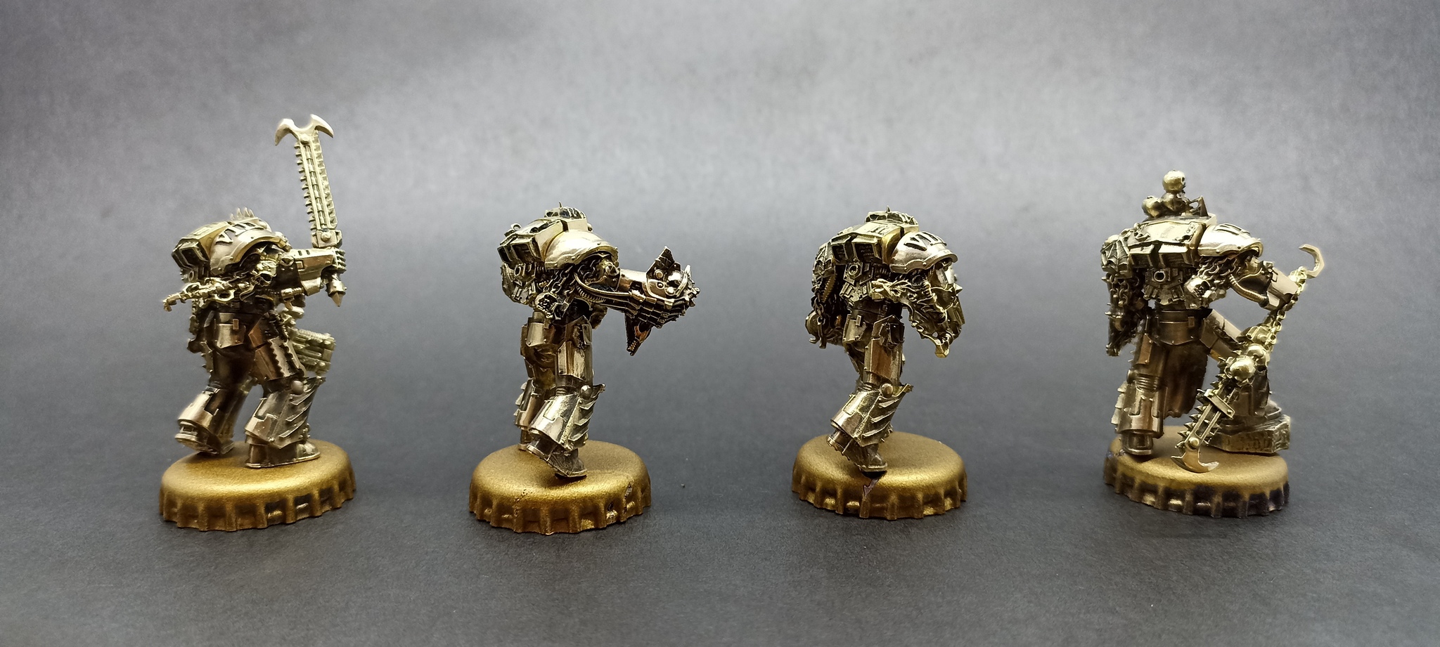 Warhammer 40K. Terminators are the lords of the night. Artistic metal casting. Material Bronze - Artistic casting, Warhammer 40k, Adeptus Astartes, Caster, Warhammer, Chaos dreadnought, Master, Characters (edit), Casting, Metal Casting, Longpost, Needlework without process, Bronze, Night lords, Alpharius, Primarchs, Konrad Curze, Night light, VKontakte (link), YouTube (link)