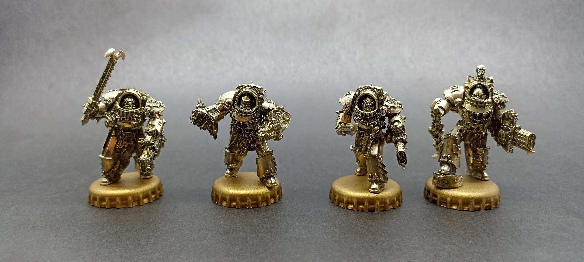 Warhammer 40K. Terminators are the lords of the night. Artistic metal casting. Material Bronze - Artistic casting, Warhammer 40k, Adeptus Astartes, Caster, Warhammer, Chaos dreadnought, Master, Characters (edit), Casting, Metal Casting, Longpost, Needlework without process, Bronze, Night lords, Alpharius, Primarchs, Konrad Curze, Night light, VKontakte (link), YouTube (link)