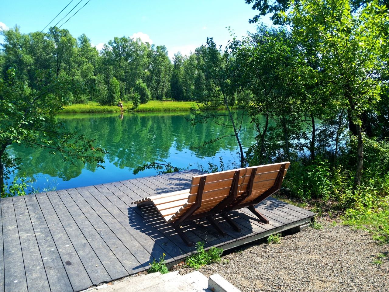 New pier in the Abakan Recreation Zone - My, Travel across Russia, Abakan, Khakassia, Siberia