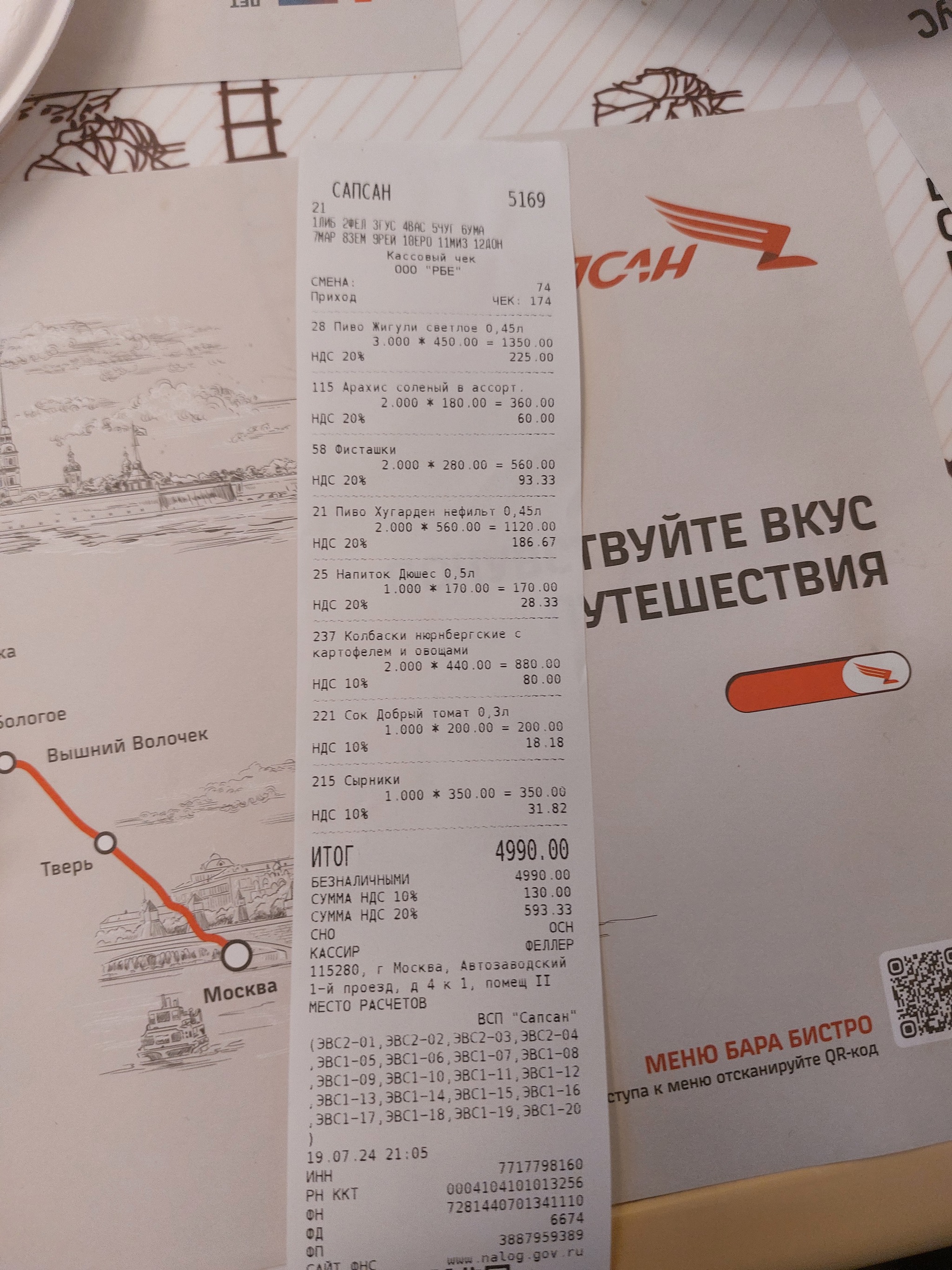 How did I N@€bali in bisto Sapsan - Russian Railways, Peregrine falcon, Bistro, Railway, Calculation, Deception, Conductor, A train, Longpost, A complaint, Mat, Negative