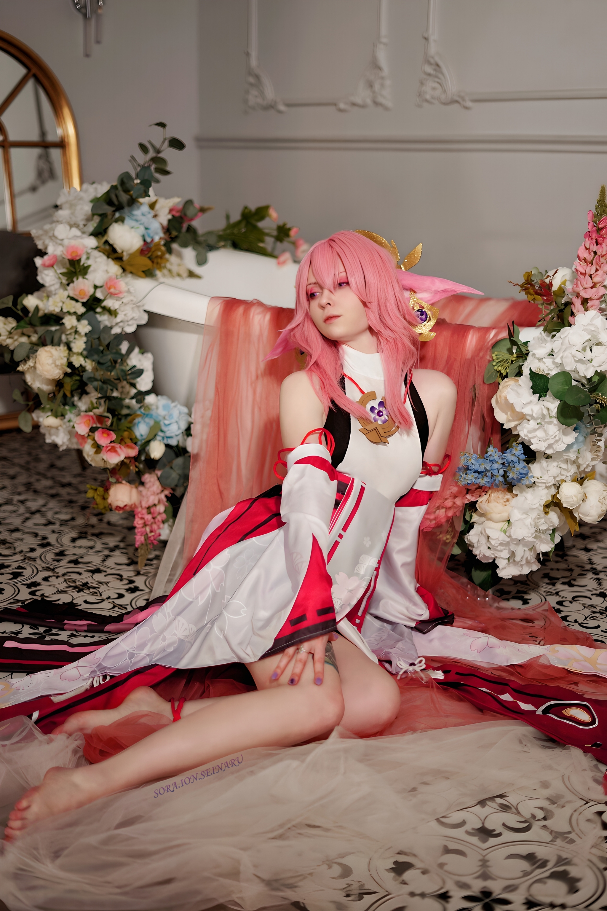 Yae Miko cosplay - My, Genshin impact, Yae Miko (Genshin Impact), Cosplay, Cosplayers, Inazuma, Girls, PHOTOSESSION, Longpost, The photo