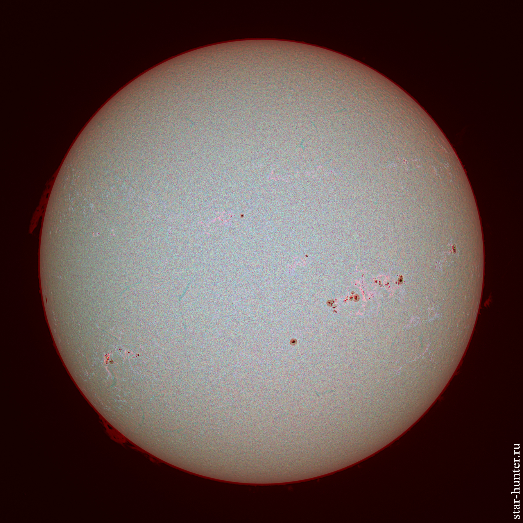 Multispectral Sun, July 22, 2024 - My, The sun, Astrophoto, Astronomy, Space, Starhunter, Anapa, Anapadvor