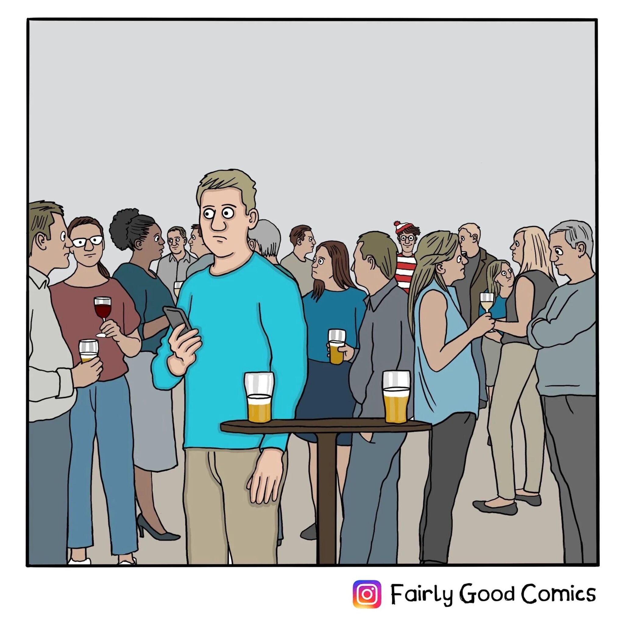 Meeting - My, Comics, Translated by myself, Where Wally, Crowd, Fairlygoodcomics, Longpost