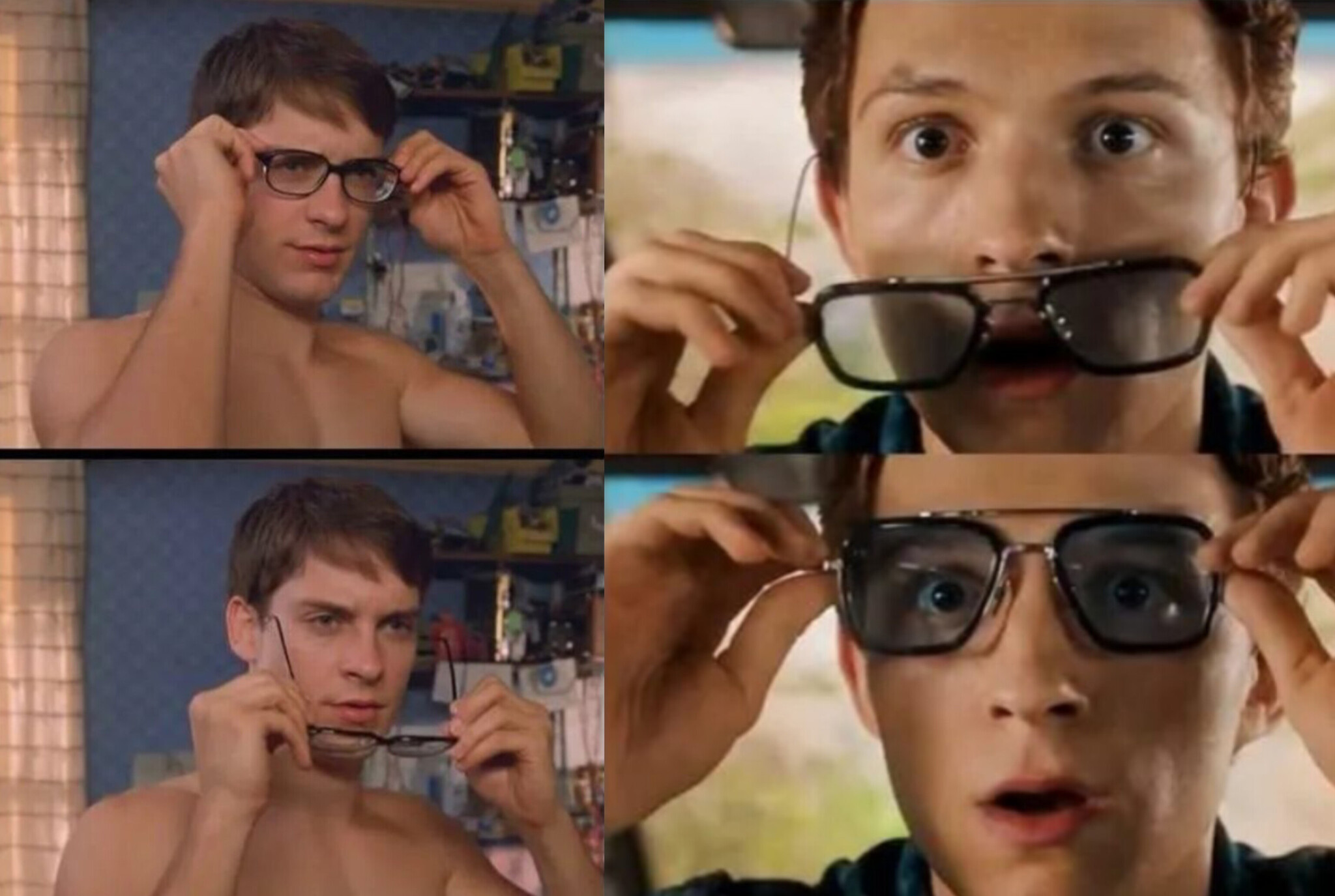 Peter - My, A life, Picture with text, Humor, Images, Memes, Spiderman, Peter Parker, Glasses