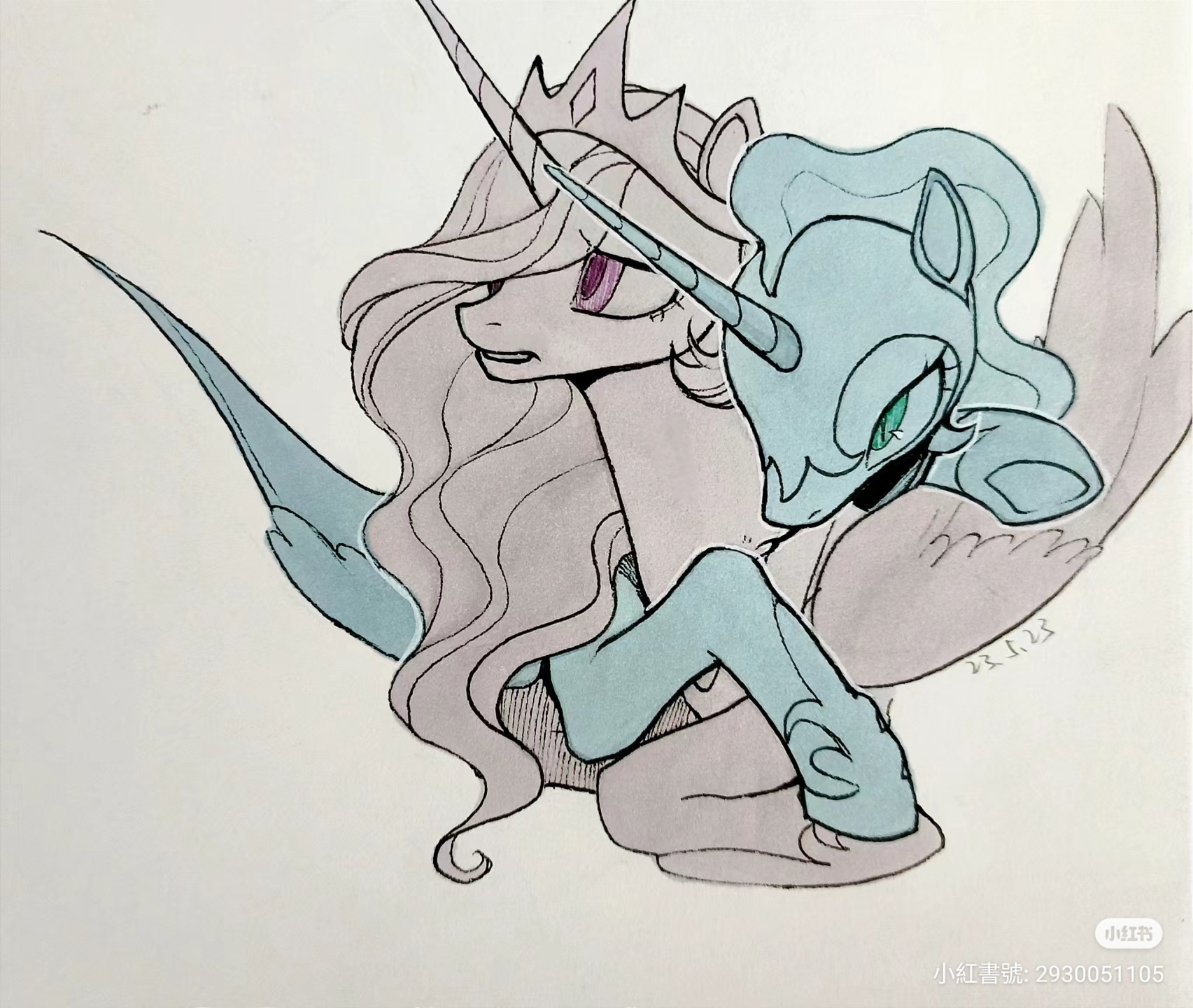 Сестринские укусы - My Little Pony, Пони, Princess Celestia, Princess Luna, Nightmare Moon, Daybreaker