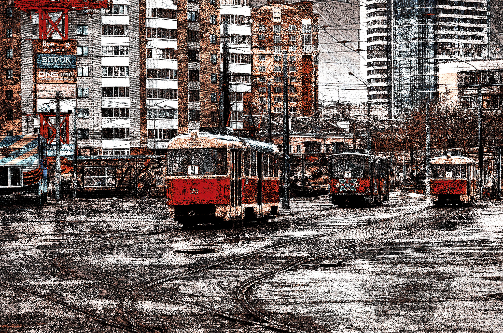 Transport - My, The photo, Canon, Street photography, City walk, Yekaterinburg, Photomanipulation, Spring, Transport, Public transport, Tram, Rails, Perspective, Beginning photographer, Longpost