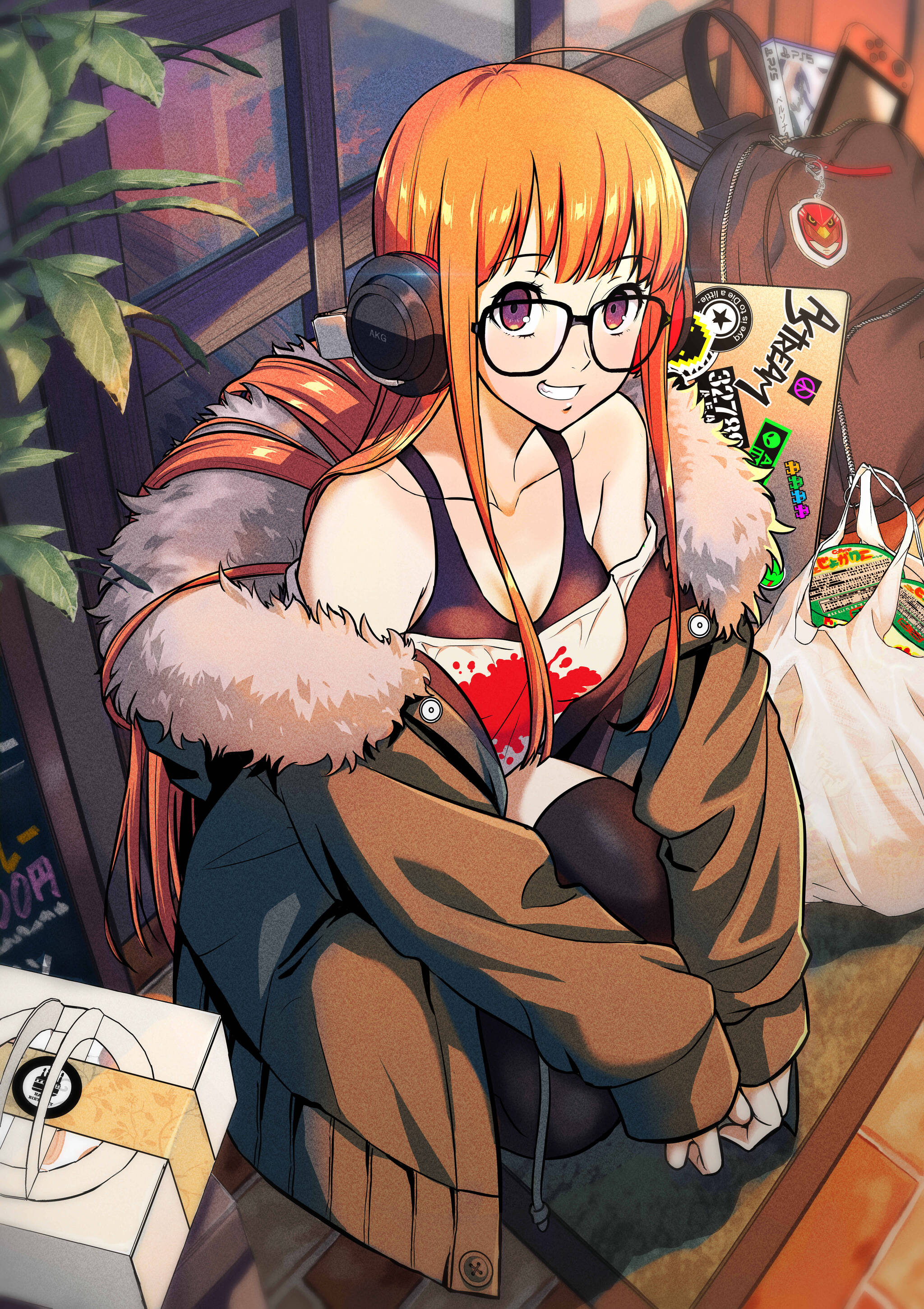 Futaba - Art, Anime, Anime art, Persona, Persona 5, Sakura futaba, Games, Game art, Glasses, Longpost