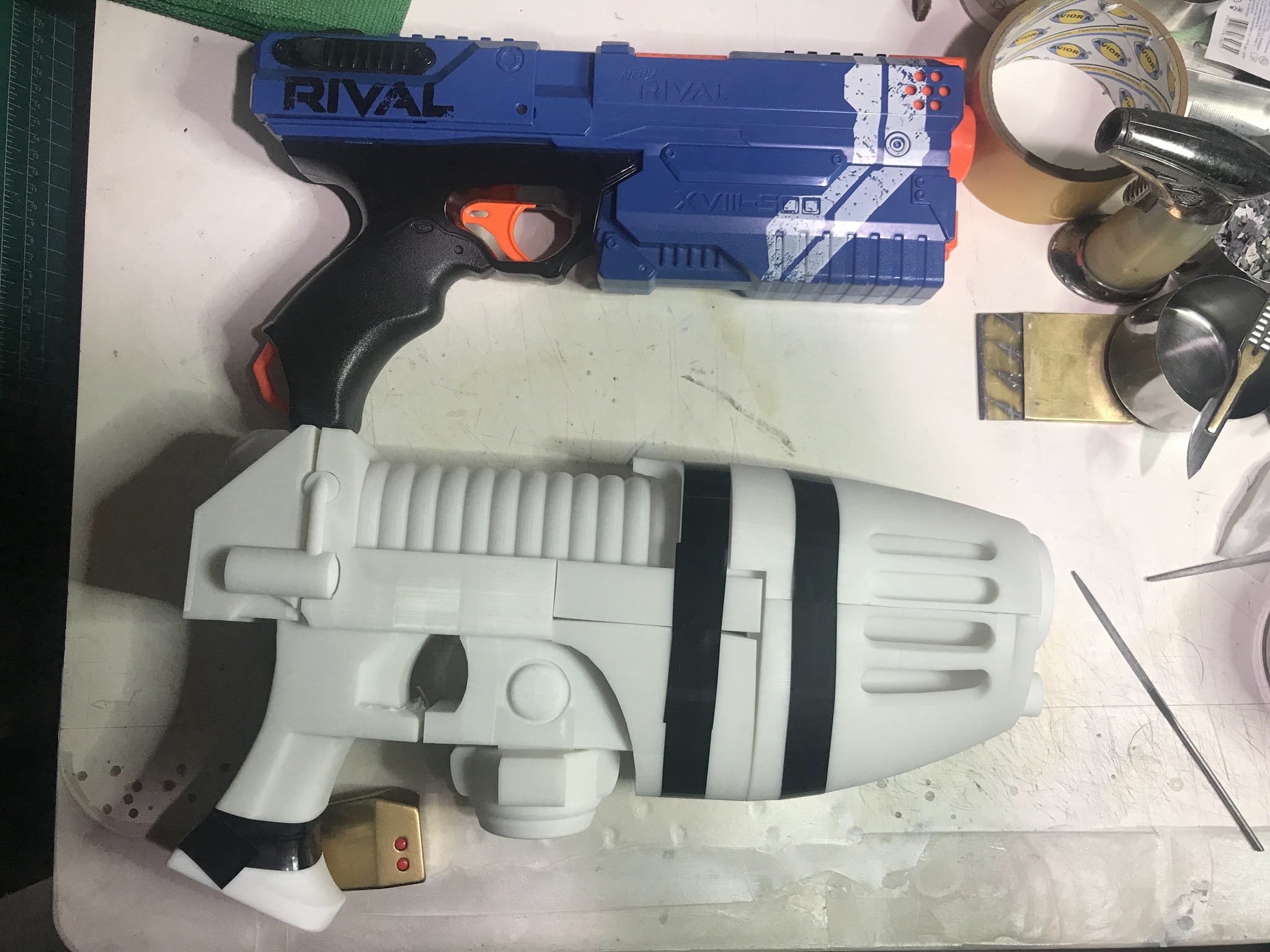 Making a Plasmagun from Warhammer 40k with your own hands. Part I. Prototype - My, Modeling, Warhammer 40k, Needlework with process, Cosplay, Needlework, 3D modeling, Photopolymer printing, Longpost