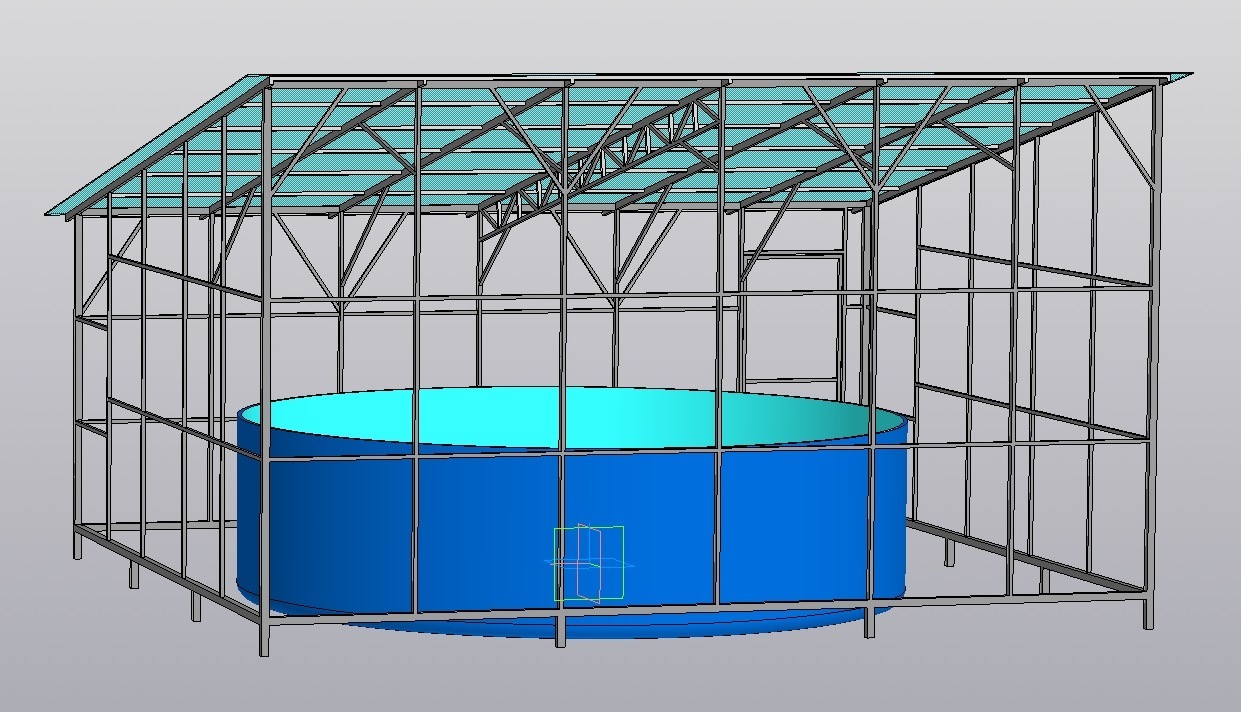 Built a pavilion for a swimming pool - My, Building, With your own hands, Swimming pool, Video, Vertical video, Longpost