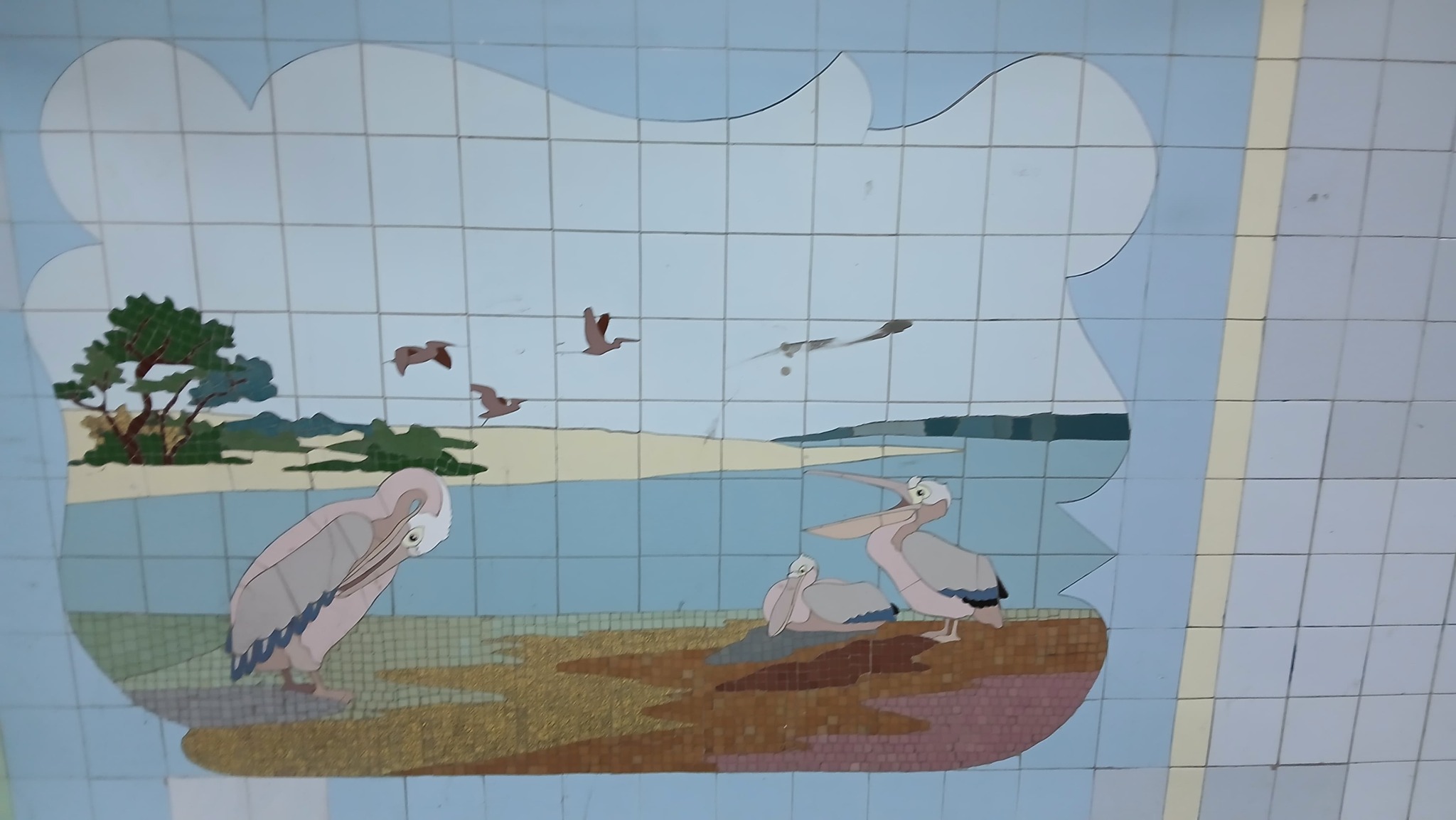 The nature of the Don Region in mosaics - My, Mosaic, Underground pass, Rostov-on-Don, Animals, Longpost