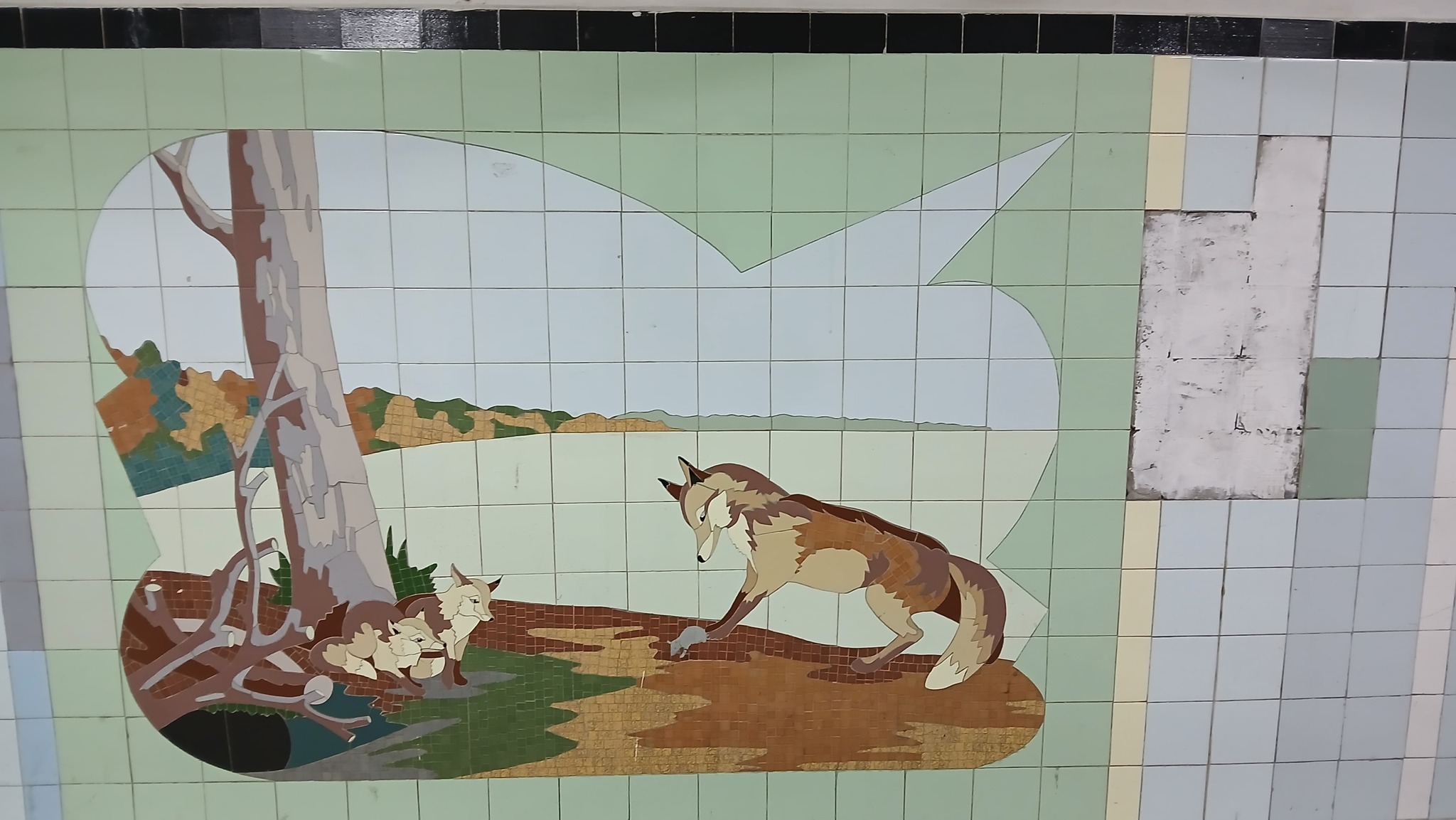 The nature of the Don Region in mosaics - My, Mosaic, Underground pass, Rostov-on-Don, Animals, Longpost