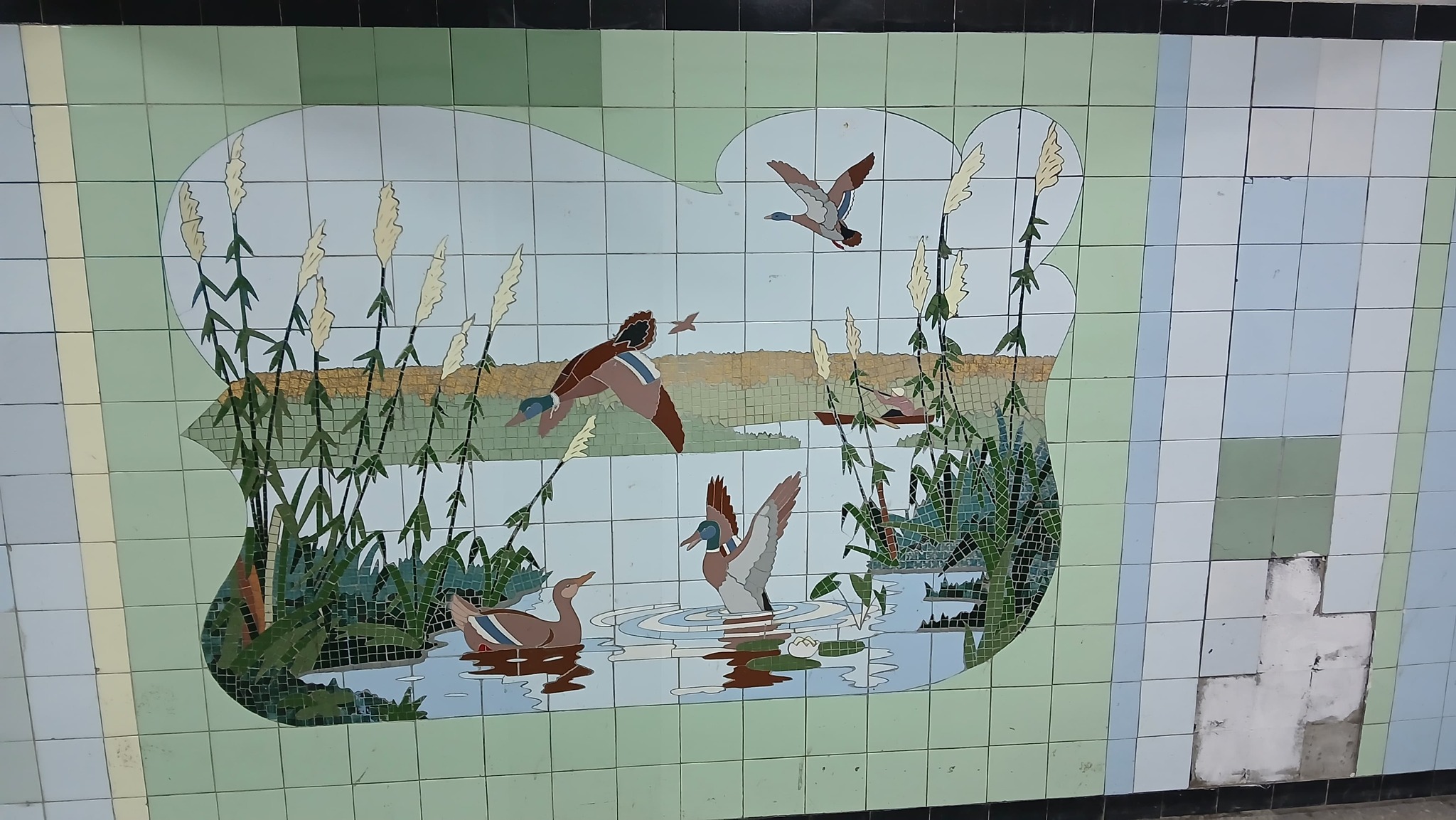 The nature of the Don Region in mosaics - My, Mosaic, Underground pass, Rostov-on-Don, Animals, Longpost