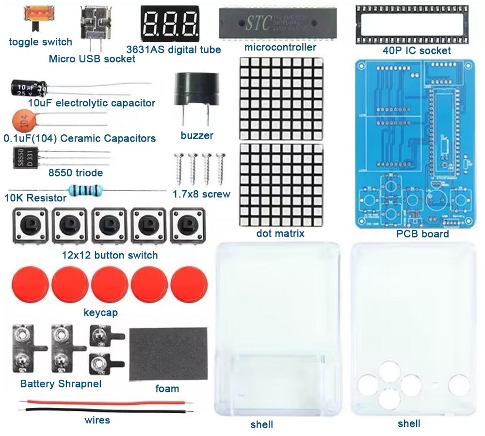 Homemade Tetris - Electronics, Constructor, Assembly, Soldering, Tetris, Game console, Toys, Hobby, With your own hands, Education, Development, AliExpress, Products, Chinese goods, Training, Radio parts, Kit, Longpost