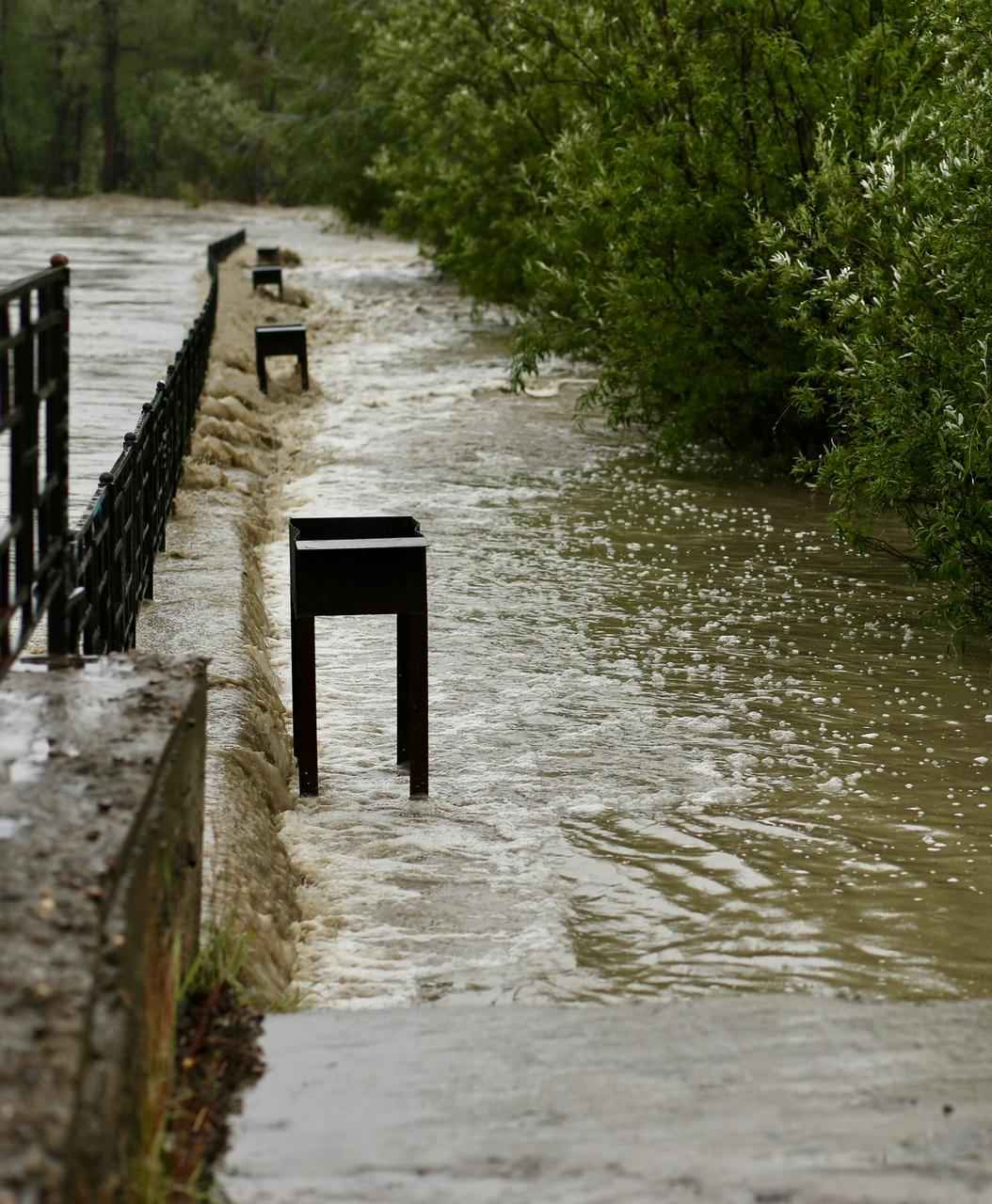 Flooding. The river overflowed its banks on July 9 and 25 - My, Bilibino, Later, Incident, Flooding, Bridge, Road, Chukotka, Video, Vertical video, Soundless, Longpost