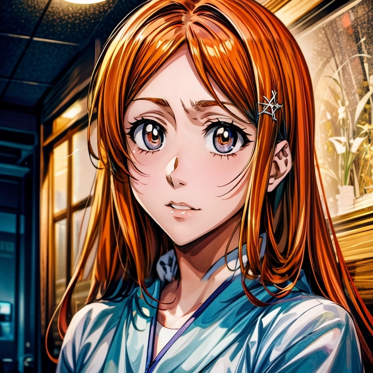 Orihime - Bleach - My, Anime, Neural network art, Bleach, Orihime Inoue, Anime art, Stable diffusion, Original character, Colorful hair, Longpost