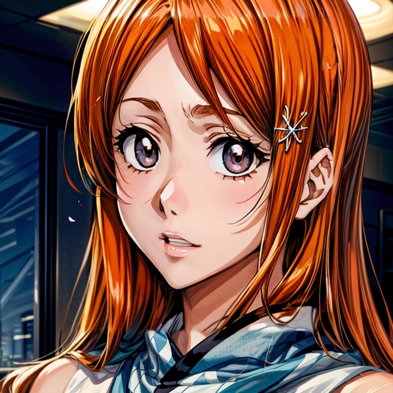 Orihime - Bleach - My, Anime, Neural network art, Bleach, Orihime Inoue, Anime art, Stable diffusion, Original character, Colorful hair, Longpost