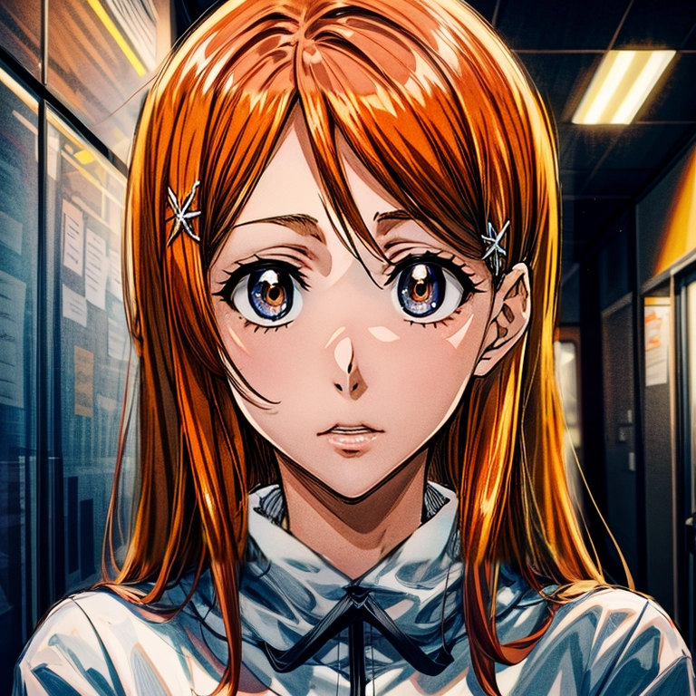 Orihime - Bleach - My, Anime, Neural network art, Bleach, Orihime Inoue, Anime art, Stable diffusion, Original character, Colorful hair, Longpost