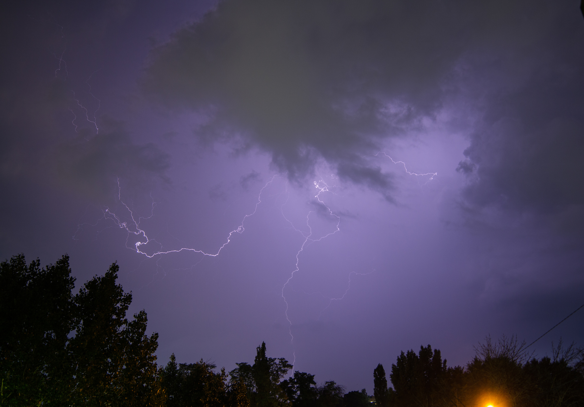 Night thunderstorm over Azov - My, Thunderstorm, Night, Storm Hunters League, The clouds, Weather phenomenon, Longpost