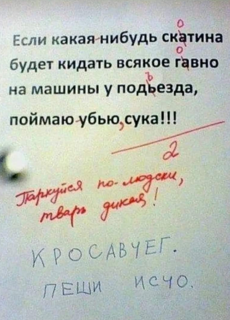 Трындеть - это вам не колёса смазывать!) - Парковка, Подъезд, Орфография, Грамматические ошибки, Ошибка, Черный юмор, Юмор, Странный юмор, Объявление, Зашакалено, Повтор