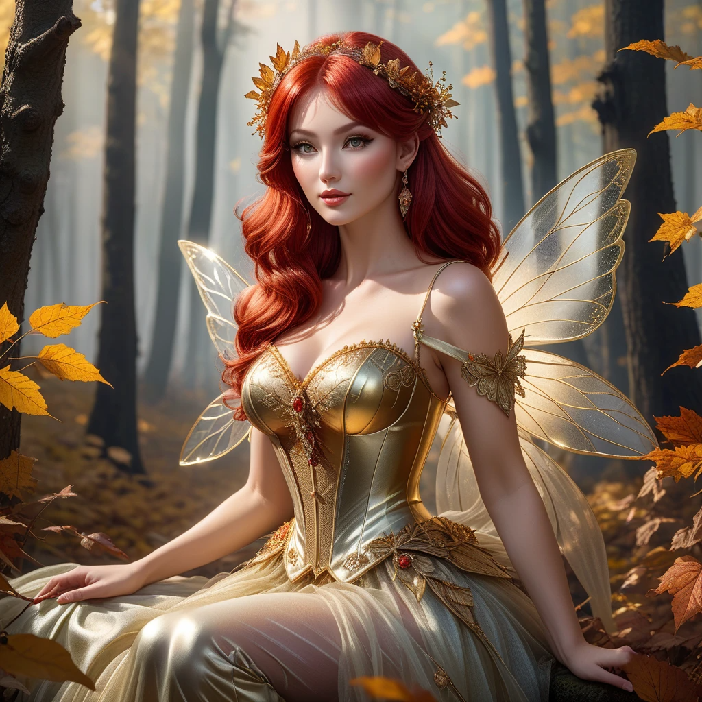 Набор для вышивания крестом Fall Fairy, Фея осени, Dimensions, арт. 70-35262, 35x30см