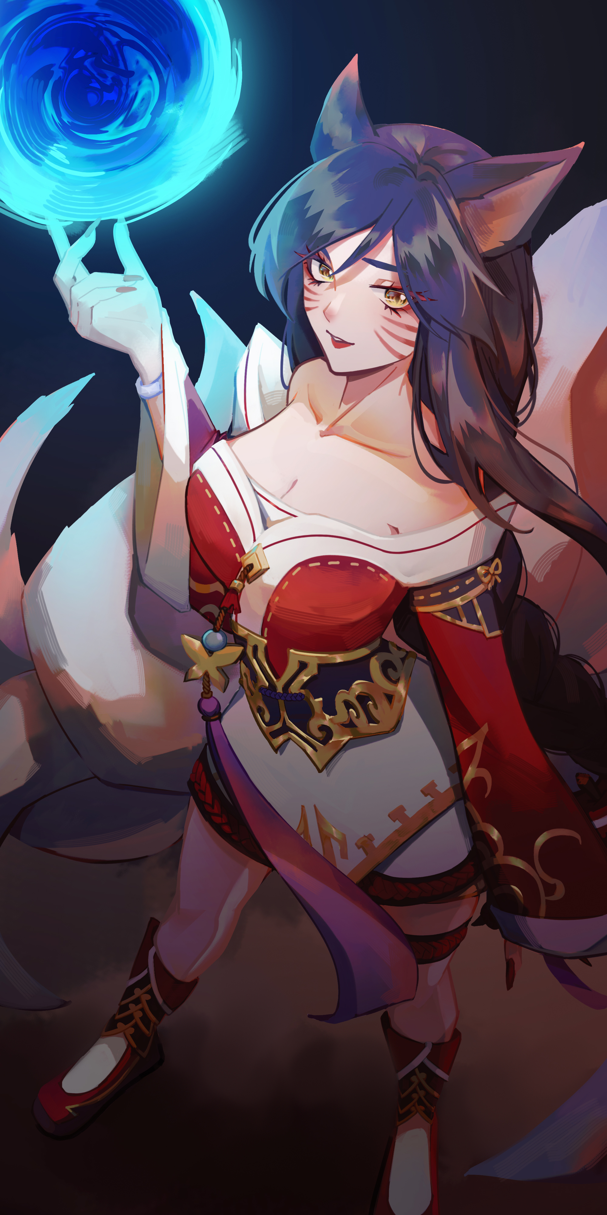 Ари - Ahri, Pixiv, Аниме, Anime Art, League of Legends, Animal Ears