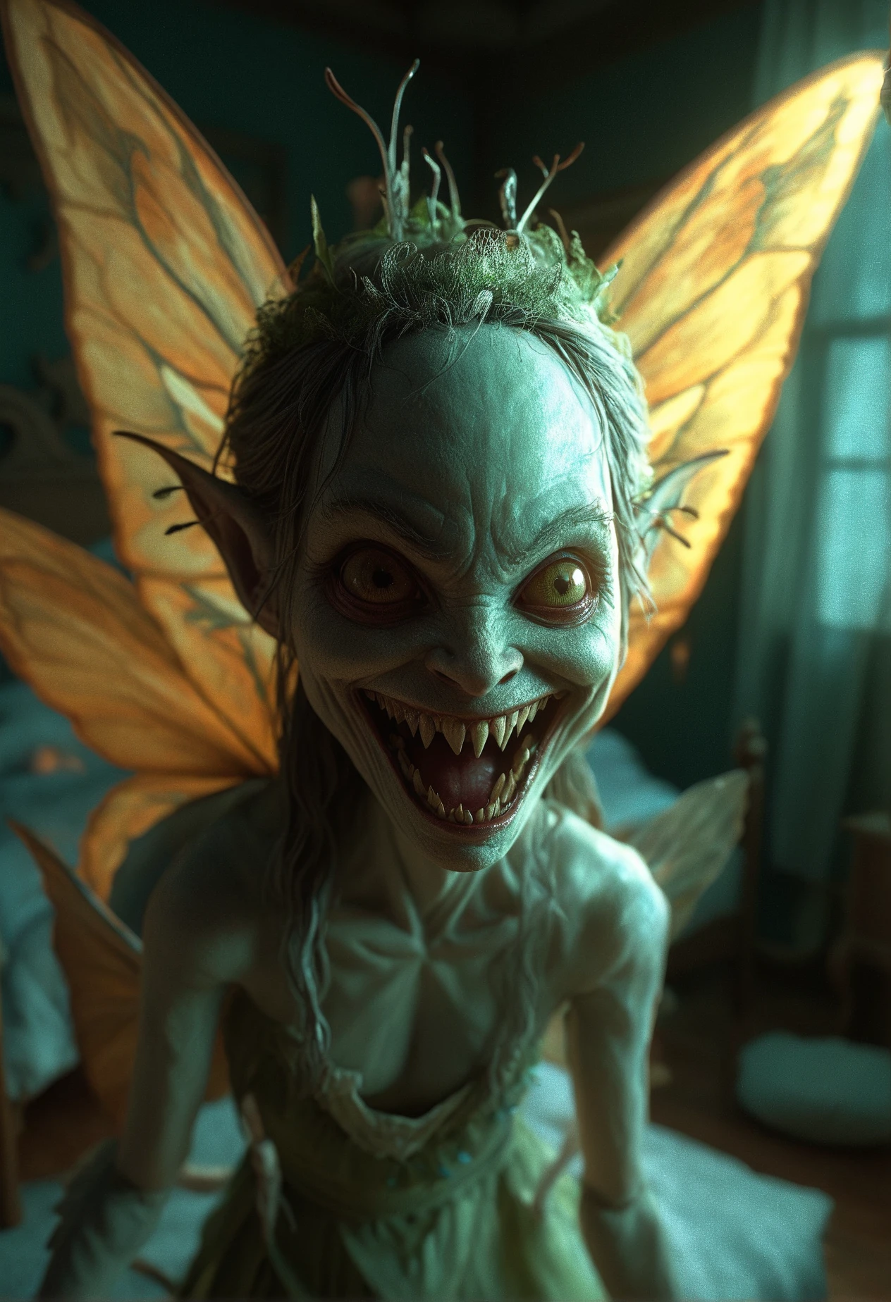 Morning fairy of joy. Good morning... - Neural network art, Horror, Art, VKontakte (link), Longpost