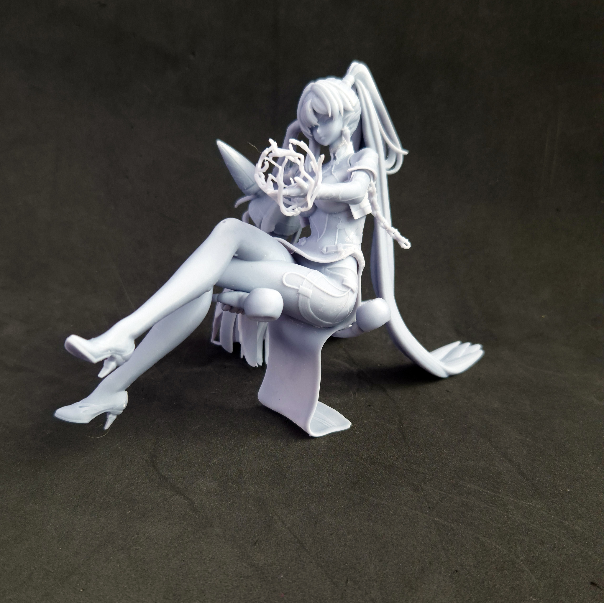 Yin Ling from Wuthering Waves for 3D printing - My, 3D печать, 3D, 3D modeling, 3D printer, Blender, Yinlin (Wuthering Waves), Waifu, Anime, Longpost