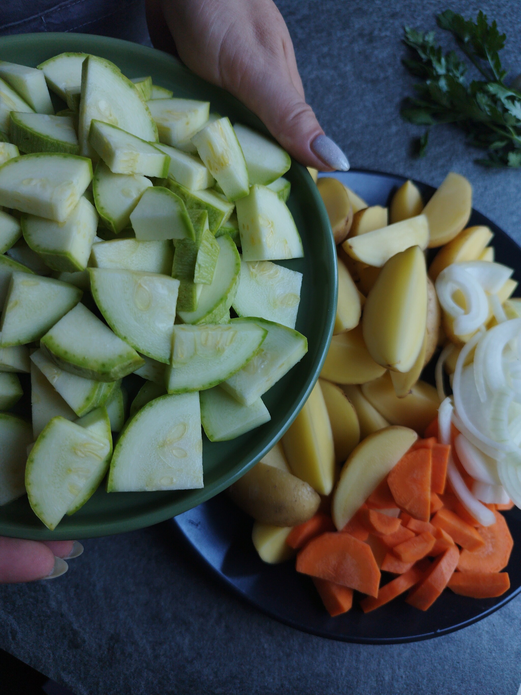 Ax porridge: stew with meat, zucchini and potatoes. Food for 200 rubles - My, Food, Saving, Recipe, Cooking, Budgetary, Longpost, Ax porridge, Preparation