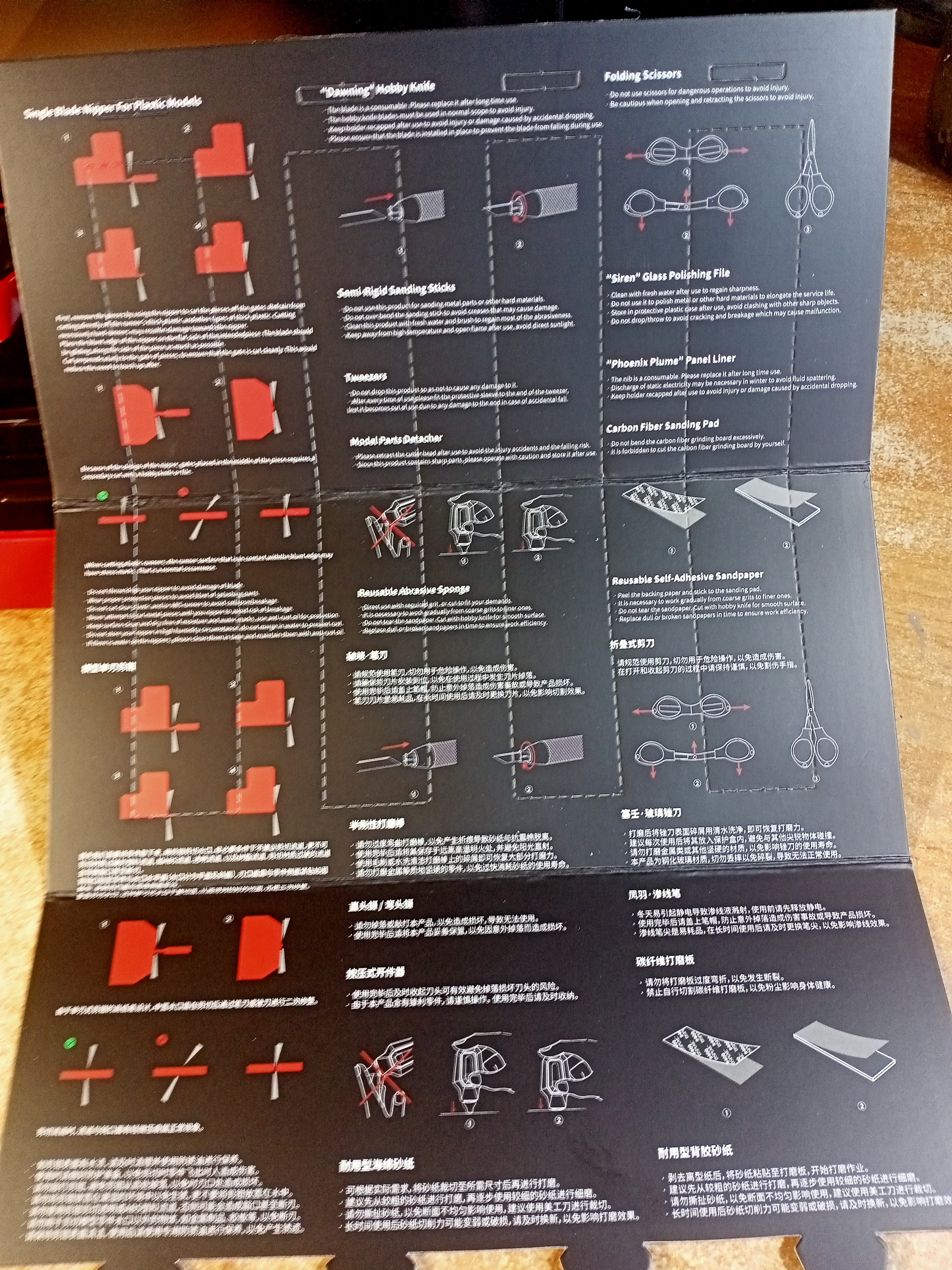 DSPIAE Departure Toolkit. Unboxing and review - My, Overview, Unpacking, Modeling, Stand modeling, Hobby, Tools, Equipment, Emery, Chinese goods, Nippers, Tweezers, Kit, Longpost