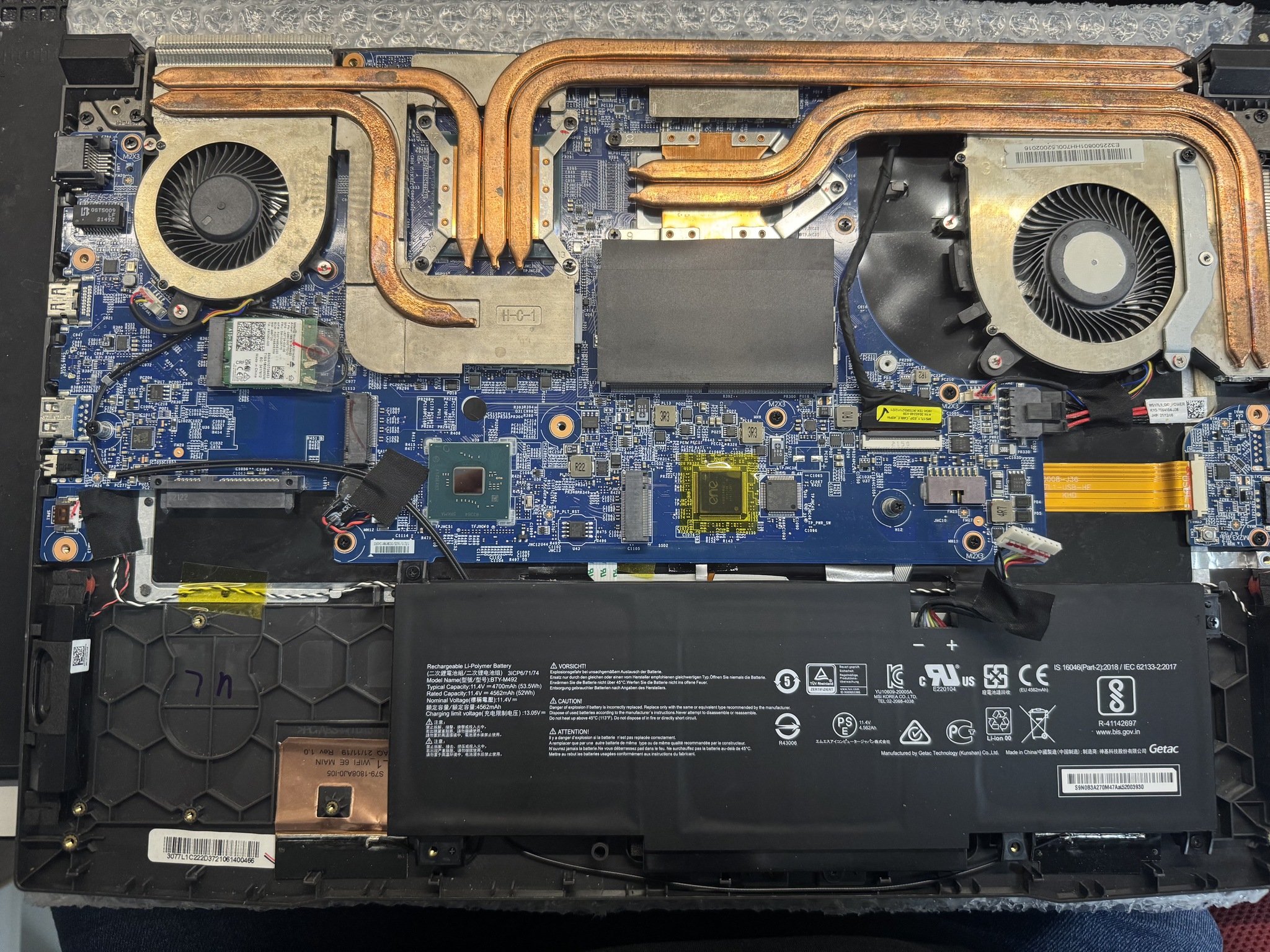 Msi (Pulse) laptop repair and second life? Is it possible to cram in something that cannot be squeezed in? - My, Laptop Repair, Repair of video cards, Computer help, Notebook, Video card, Nvidia RTX, Video, Soundless, Vertical video, Longpost