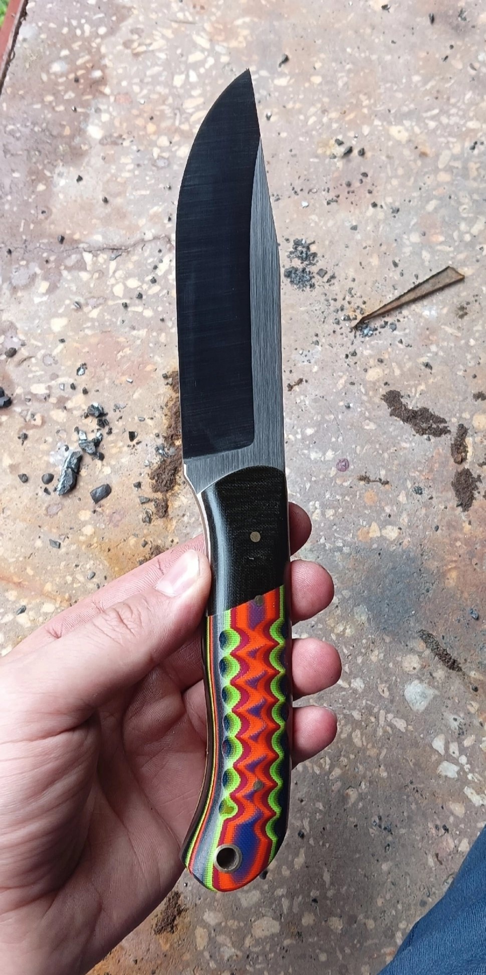 Camping knife - My, Knife, Handmade, With your own hands, Needlework without process, Needlework, Longpost