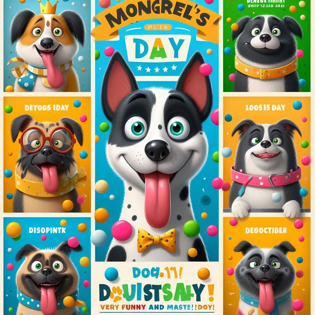 Today is Mongrels Day! - My, Neural network art, Humor, Video editing, Telegram (link), Dog, Animals, Holidays, Video, Soundless, Longpost